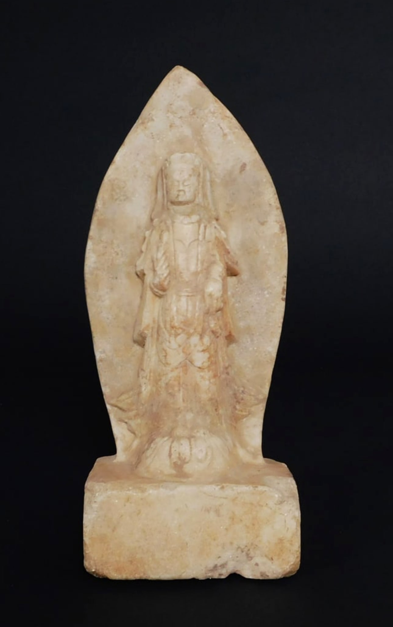 Carved Marble Buddha Stele w/ Inscription Northern Qi Dynasty (1 of 3)