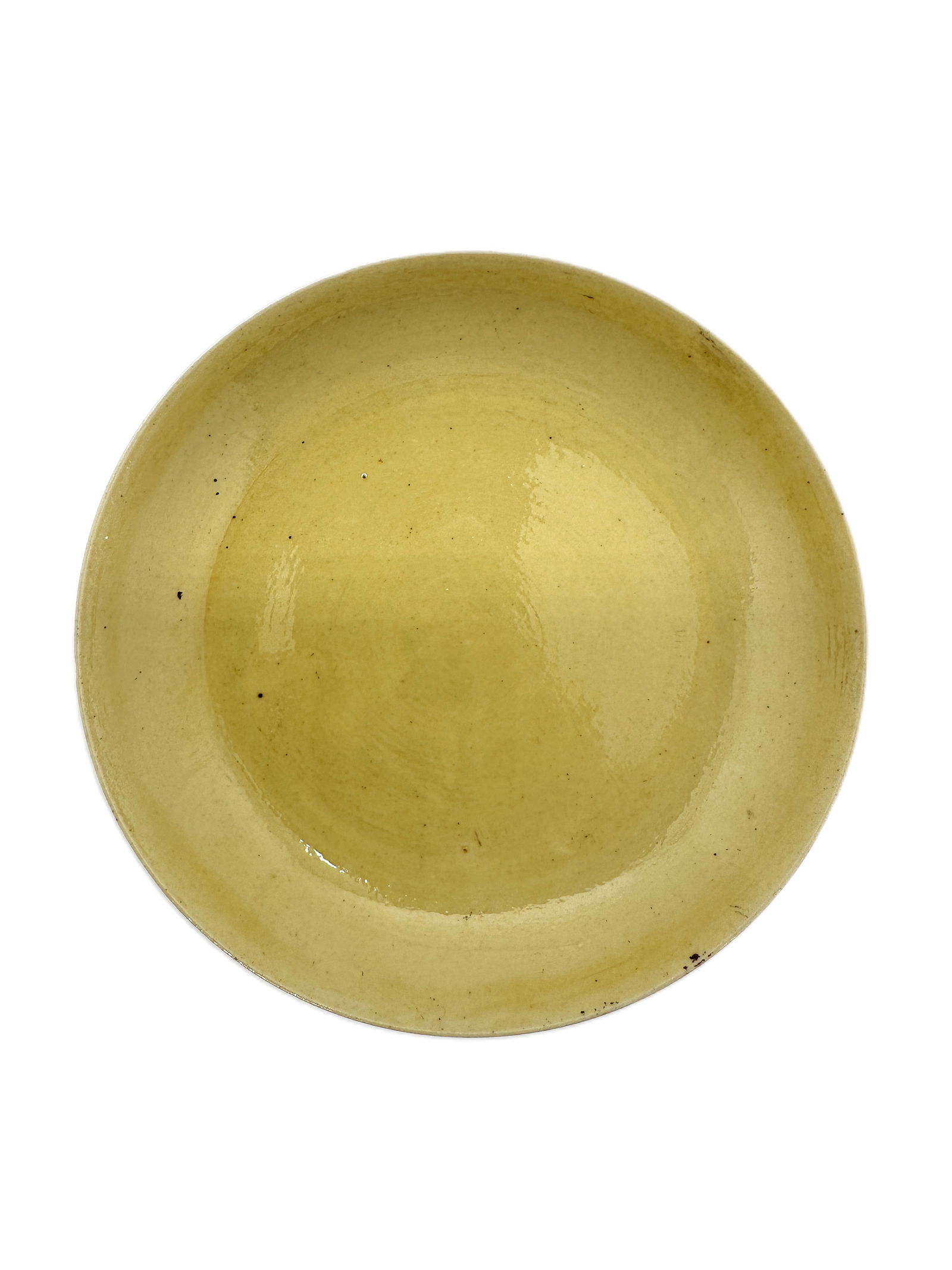 Qing Dynasty Tongzhi Period Yellow Glazed Porcelain Plate,China (1 of 2)