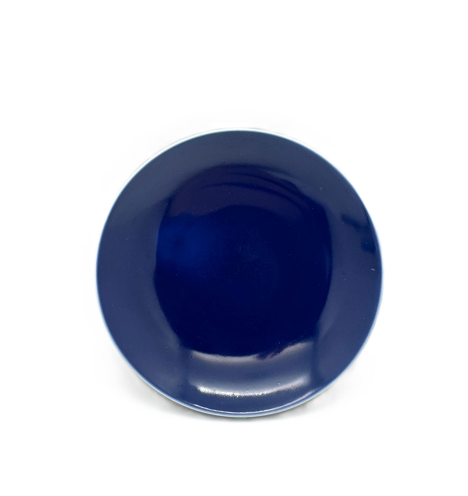 Qing Dynasty "Haoran Tang" Sacrificial Blue Glazed Dish,19th.C.China (1 of 2)