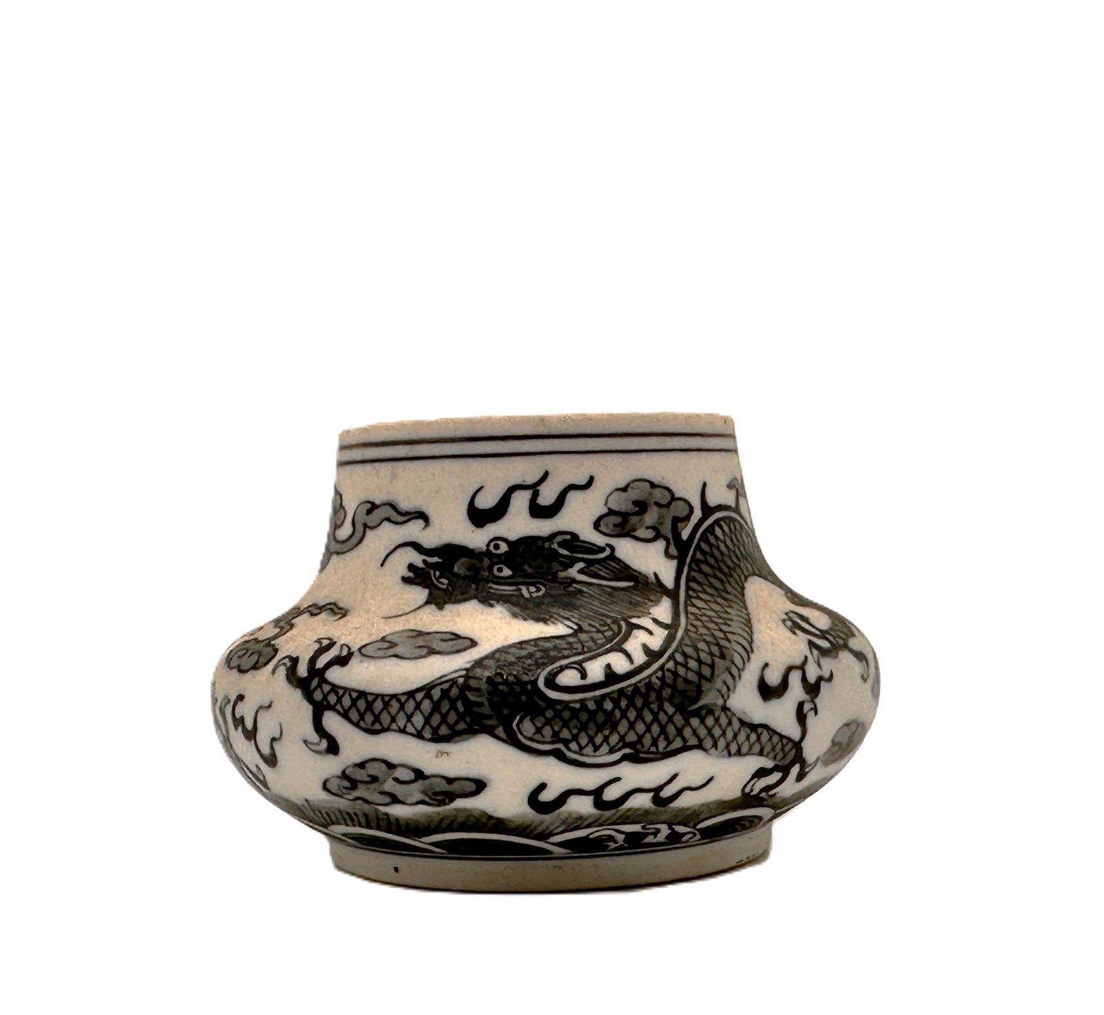 A Chinese Black-Enameled Dragon Jar (1 of 2)