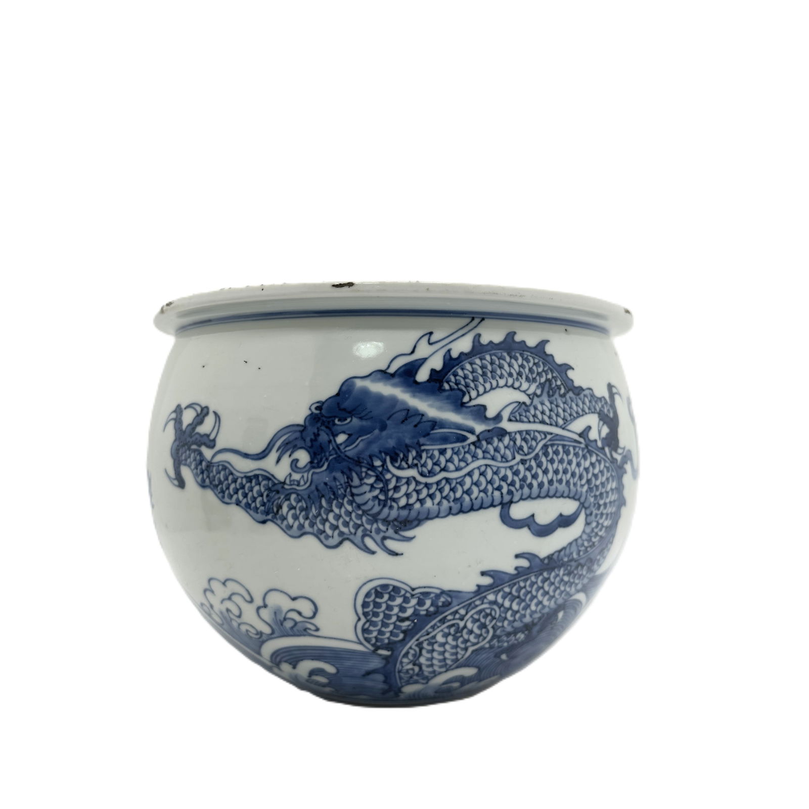 Qing Dynasty Blue and White Dragon Jar,18/19th.C,Provenance: Rob Michiels Auctions (1 of 2)
