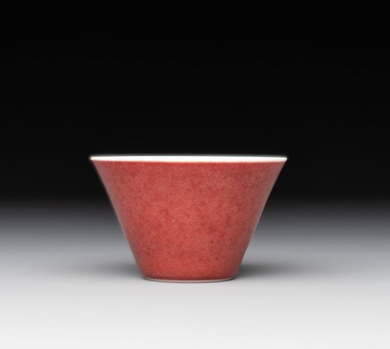 Copper-Red Glaze Flaring Cup,18th .Provenance: Rob Michiels Auctions (1 of 3)