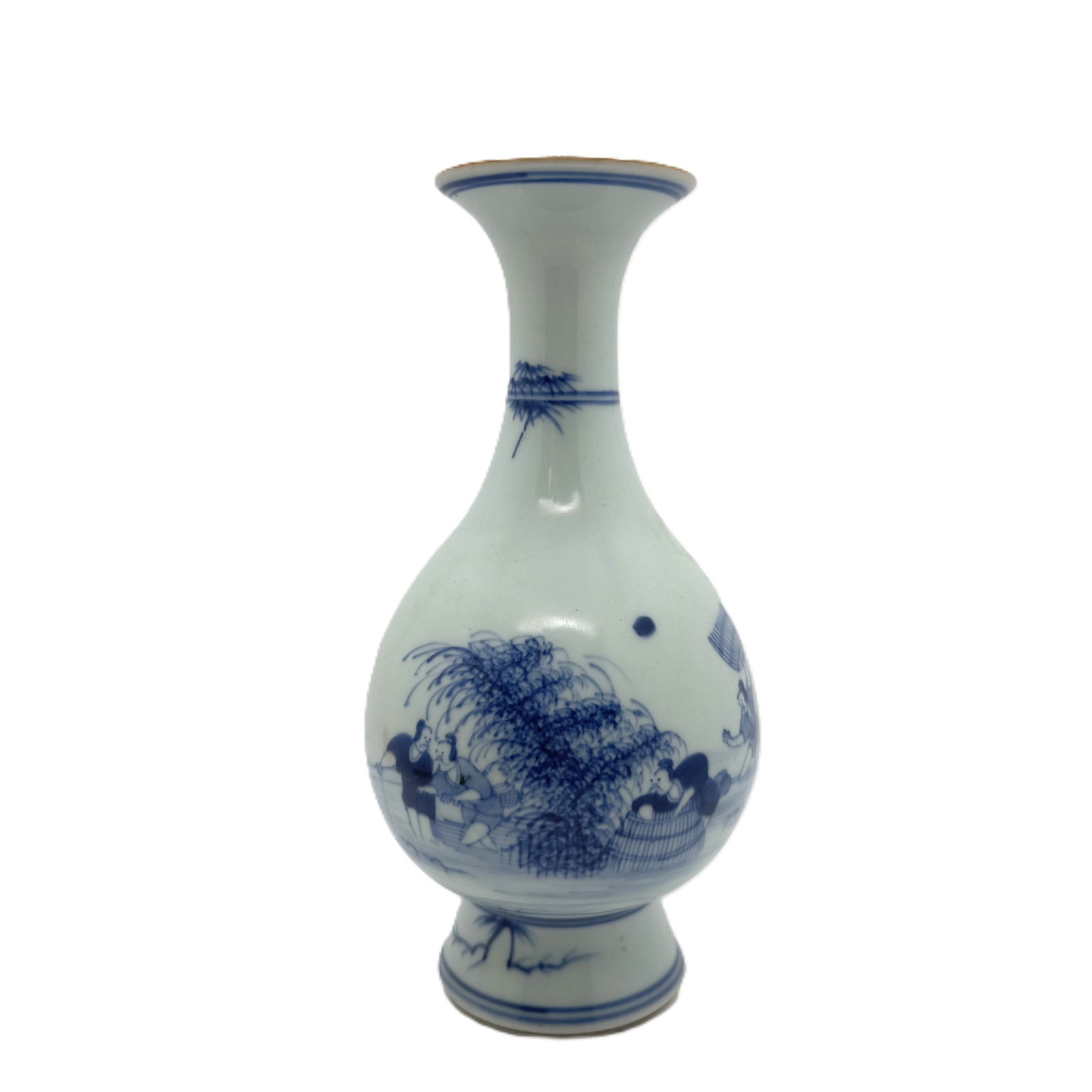 A Chinese Blue and White Landscape Vase (1 of 2)