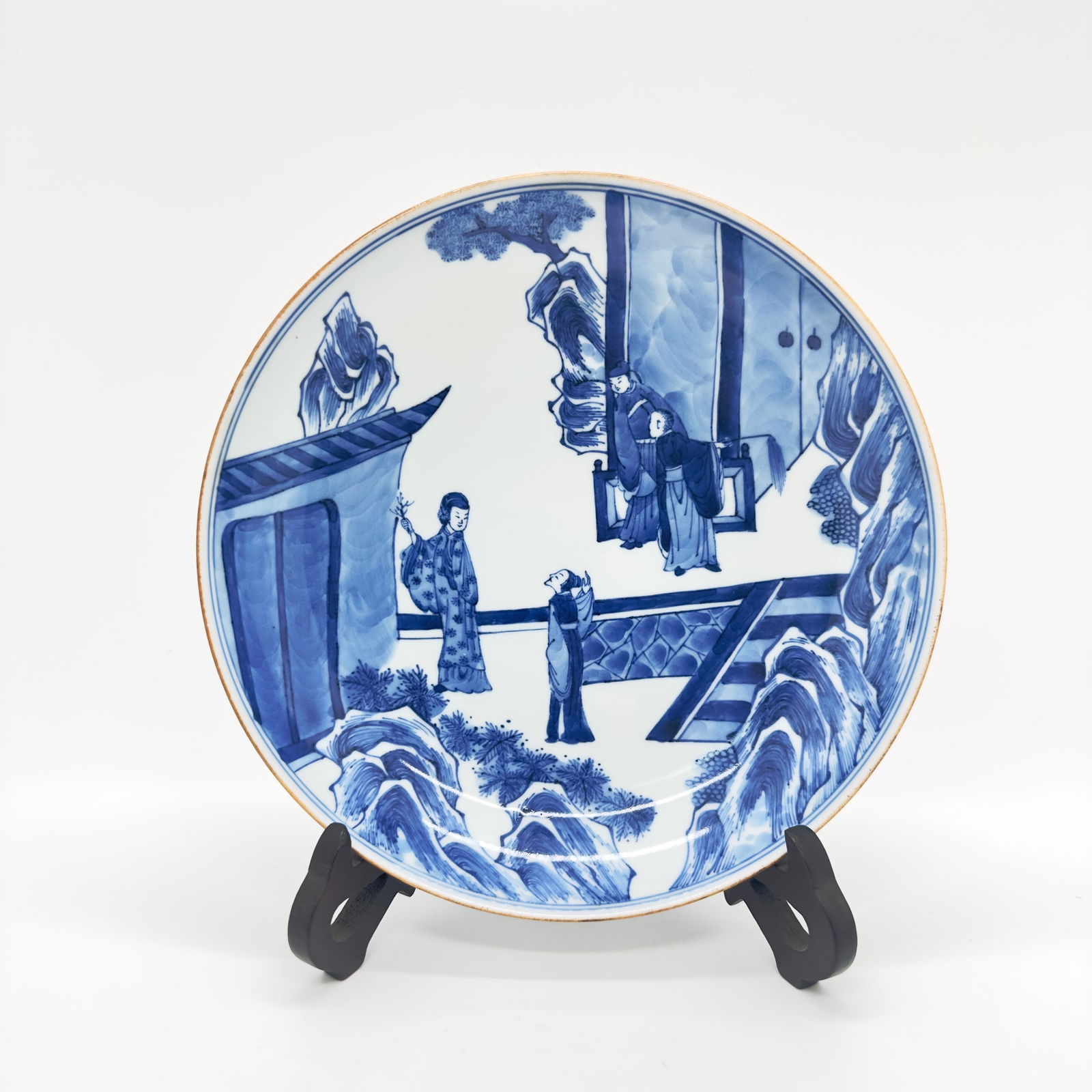 Large Blue and White Porcelain Charger/Plate.China (1 of 2)