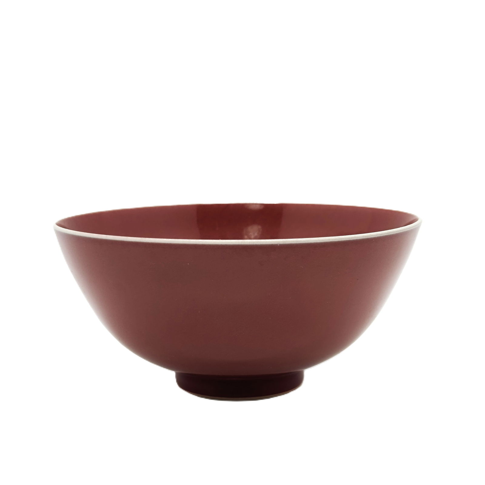 Monochrome Burgundy Glazed Bowl (1 of 2)