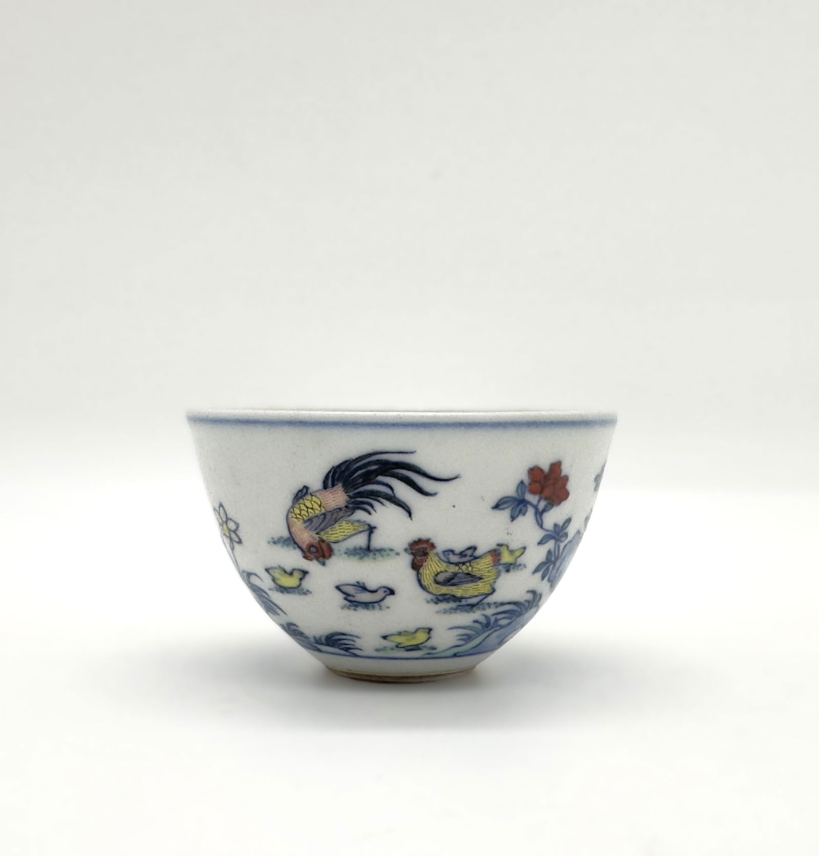 Qing Dynasty Doucai 'Chicken Cup' in Imitation of Chenghua Style,China (1 of 3)