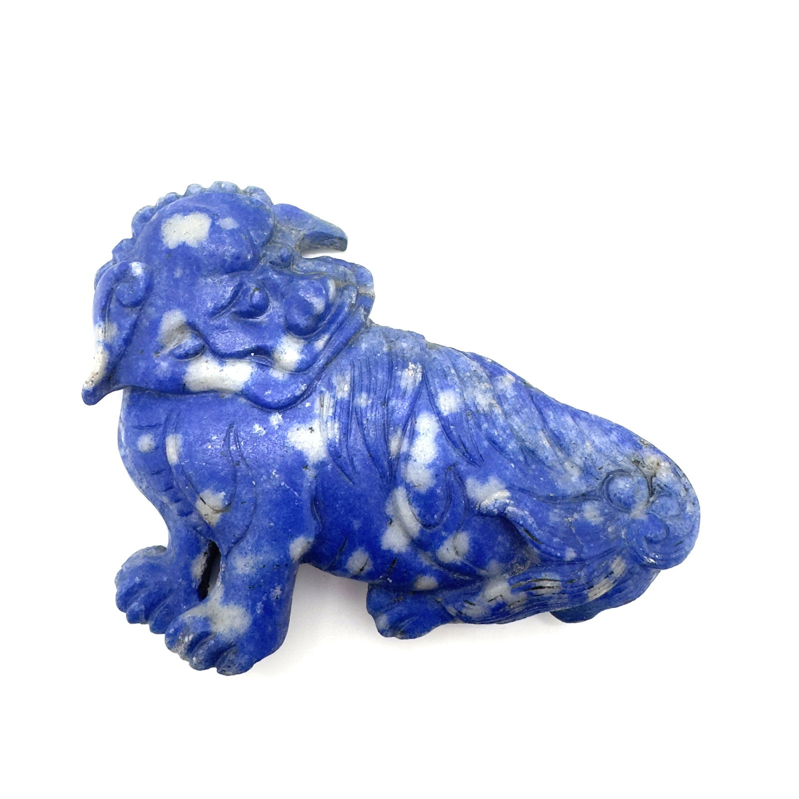 Chinese Lapis Lazuli Carved Lion Figure,17th.Provenance: Banhams (1 of 2)