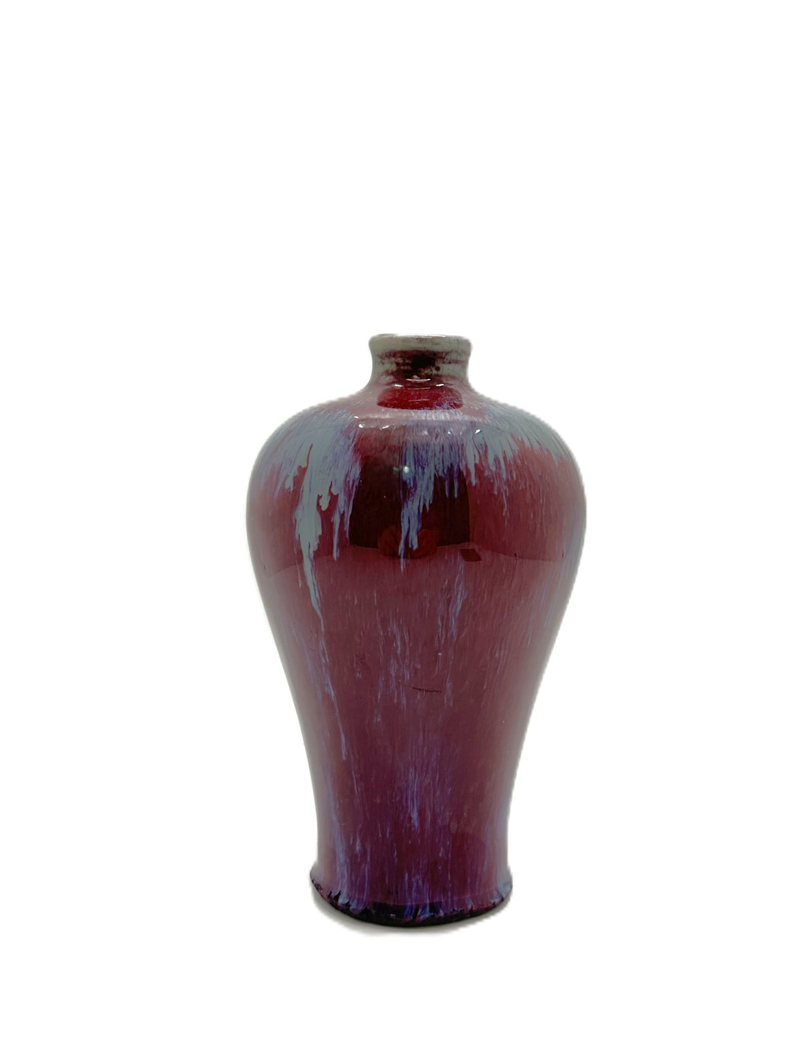 Flambé Glazed Pear-Shaped Vase (1 of 2)