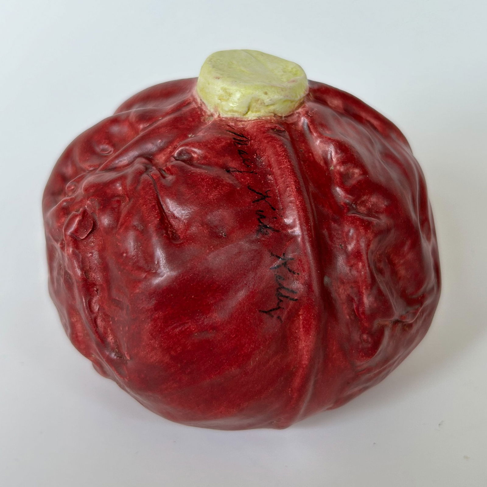 Mary Kirk Kelly (Alabama, 1918-2013) Realistic Ceramic Red Cabbage (1 of 6)