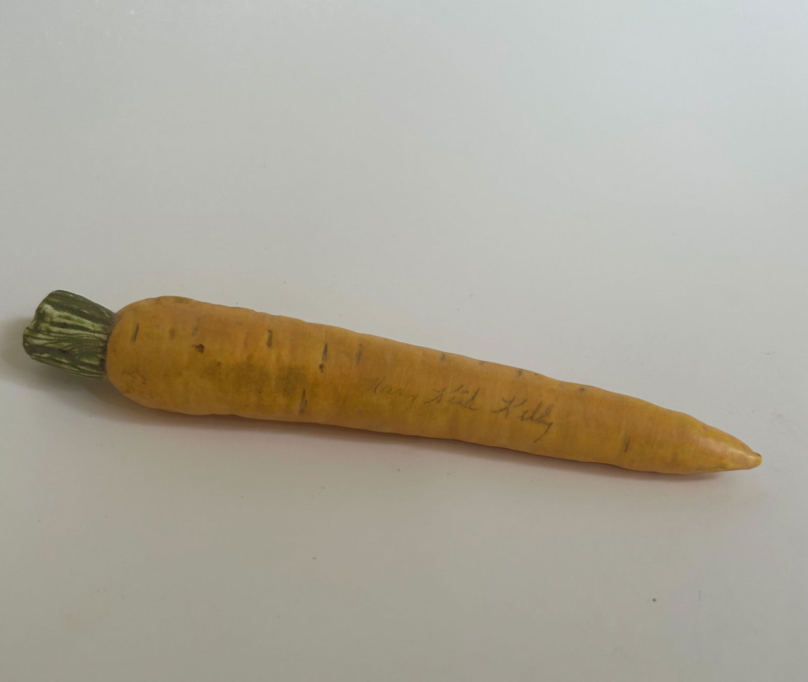 Mary Kirk Kelly (Alabama, 1918-2013) Realistic Ceramic Carrot (1 of 5)