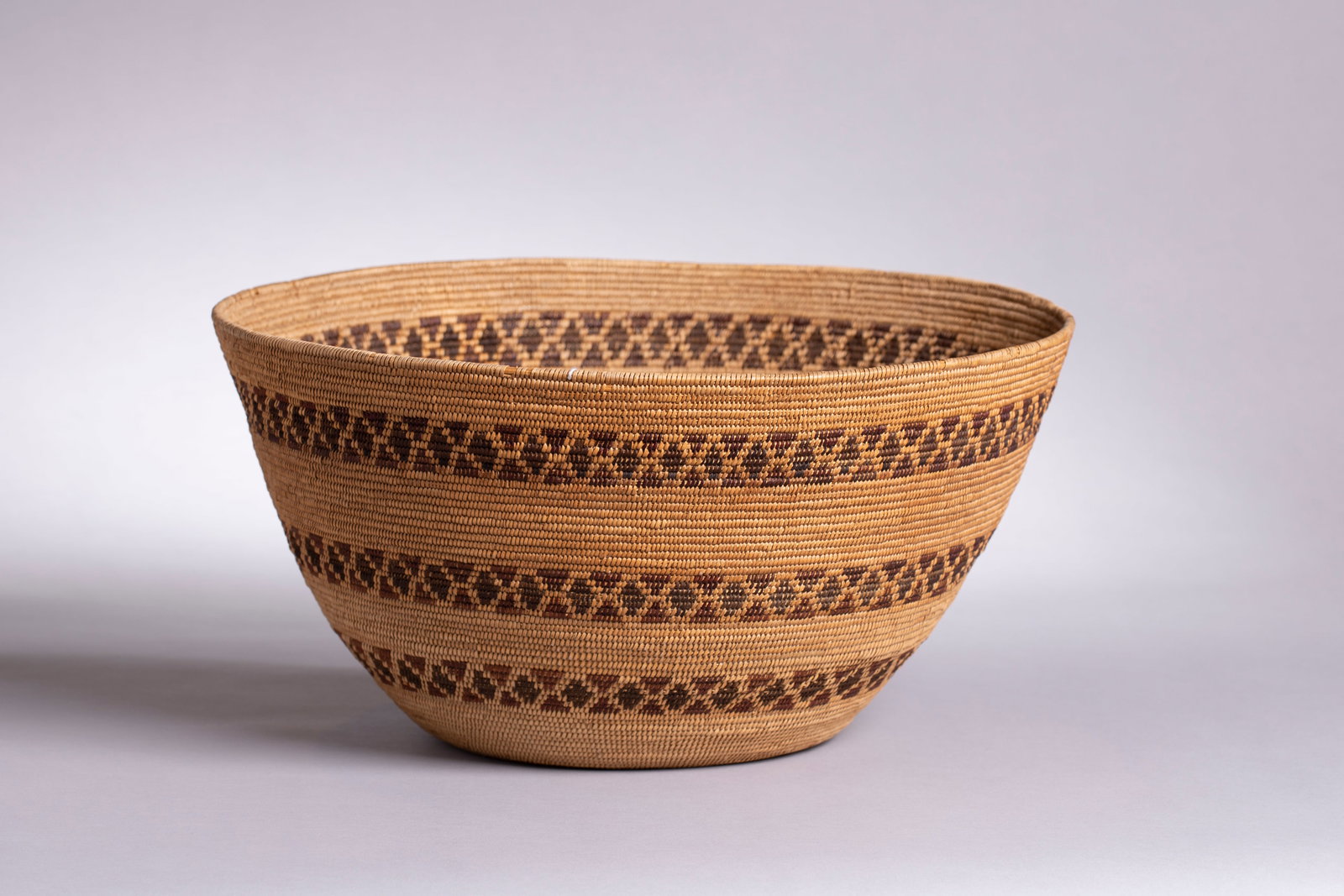 Yakuts Basket: Yakuts Basket, Height: 8" Diameter: 15 1/2"