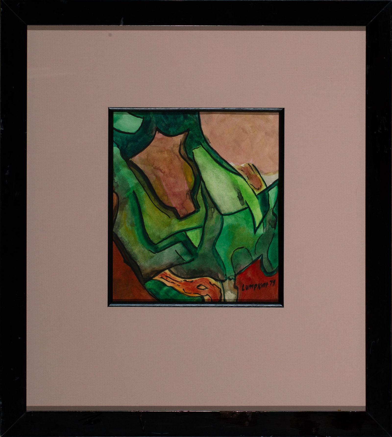 William Lumpkins (1909 – 2000) Santa Fe Artist, Watercolor: William Lumpkins (1909 – 2000) Santa Fe Artist, Watercolor, 8 ½” x 7 ½”, Framed: 19.5" x 17.5"; signed and dated at lower right of image. BIOGRAPHY: Bill Lumpkins was born