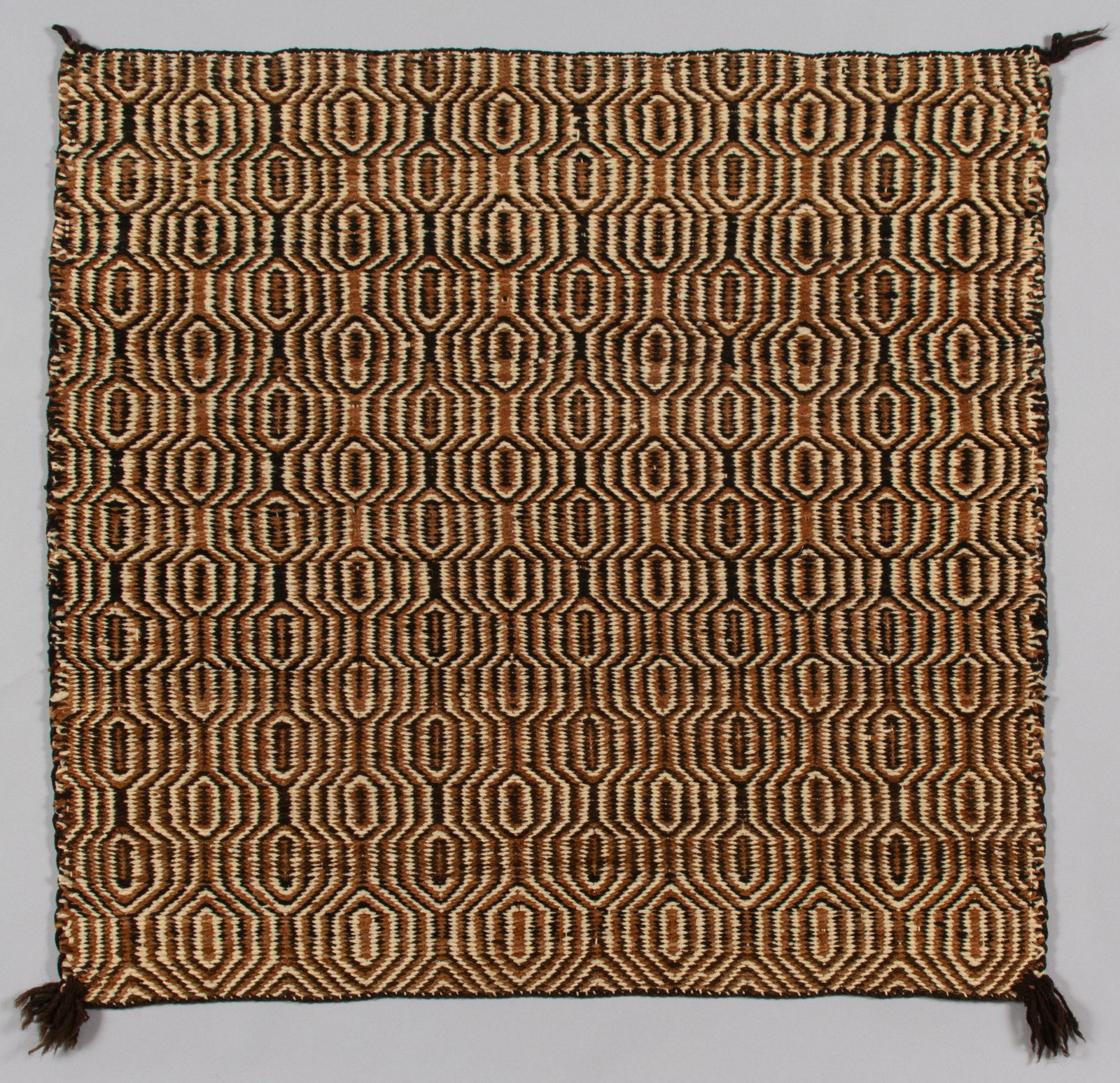 Navajo Twill Saddle Blanket: Navajo twill saddle blanket; Ca. 1930s; 30 x 29"