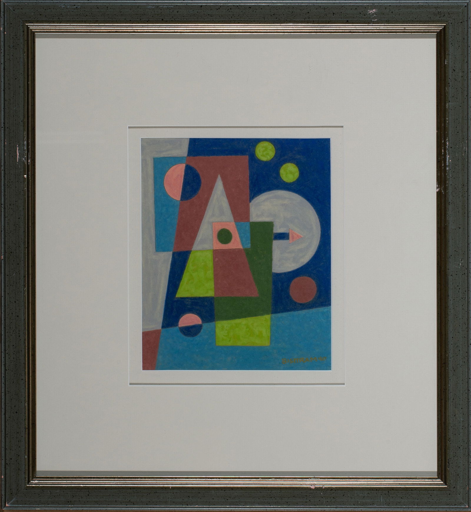Emil Bisttram (1895 – 1976) Taos Artist, Gouache: Emil Bisttram (1895 – 1976) Taos Artist, Gouache: 8 ¾” x 6 ¾”, Framed: 18.5" x 17"; Signed lower right of image.BIOGRAPHY: Hungarian born, Emil Bisttram became one of the S