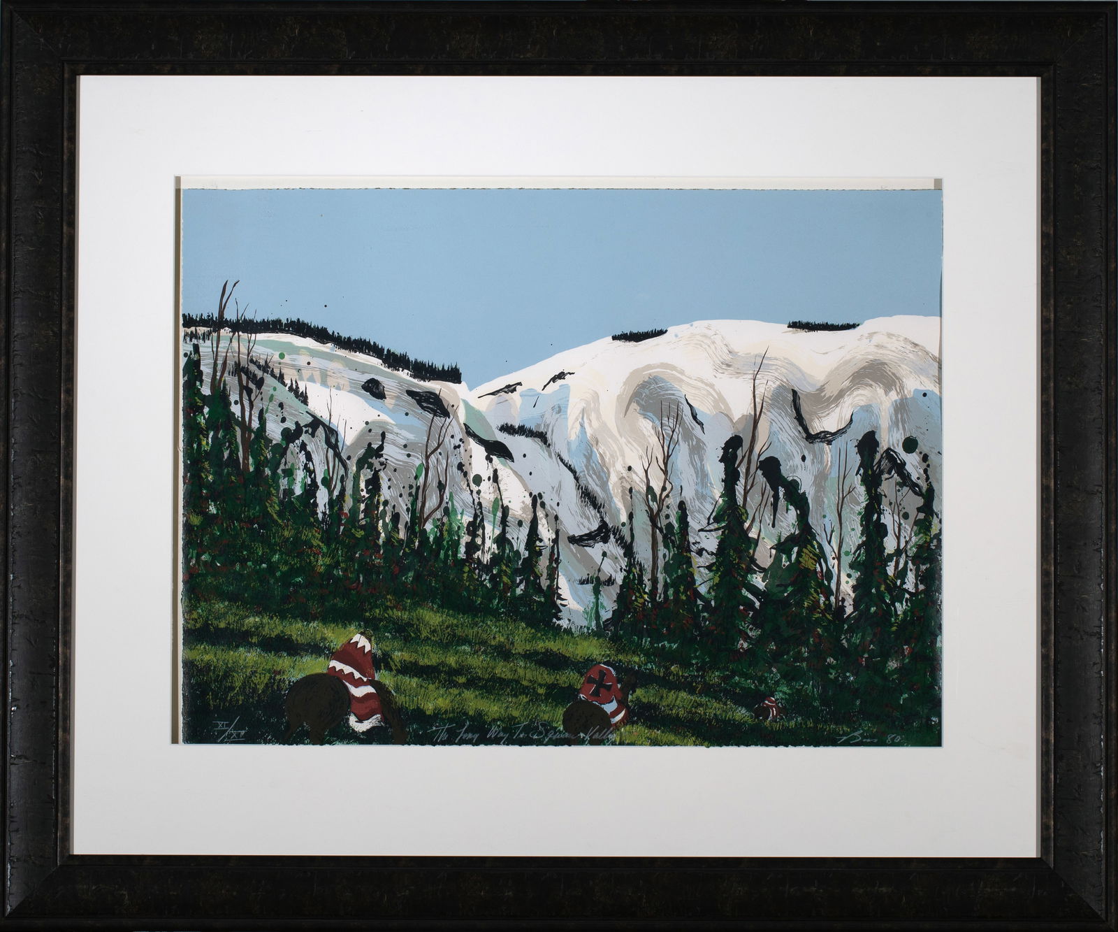 Earl Biss (1947 – 1998), Lithograph: Earl Biss (1947 – 1998), Lithograph: 23” x 30", Framed: 45" x 37.5"