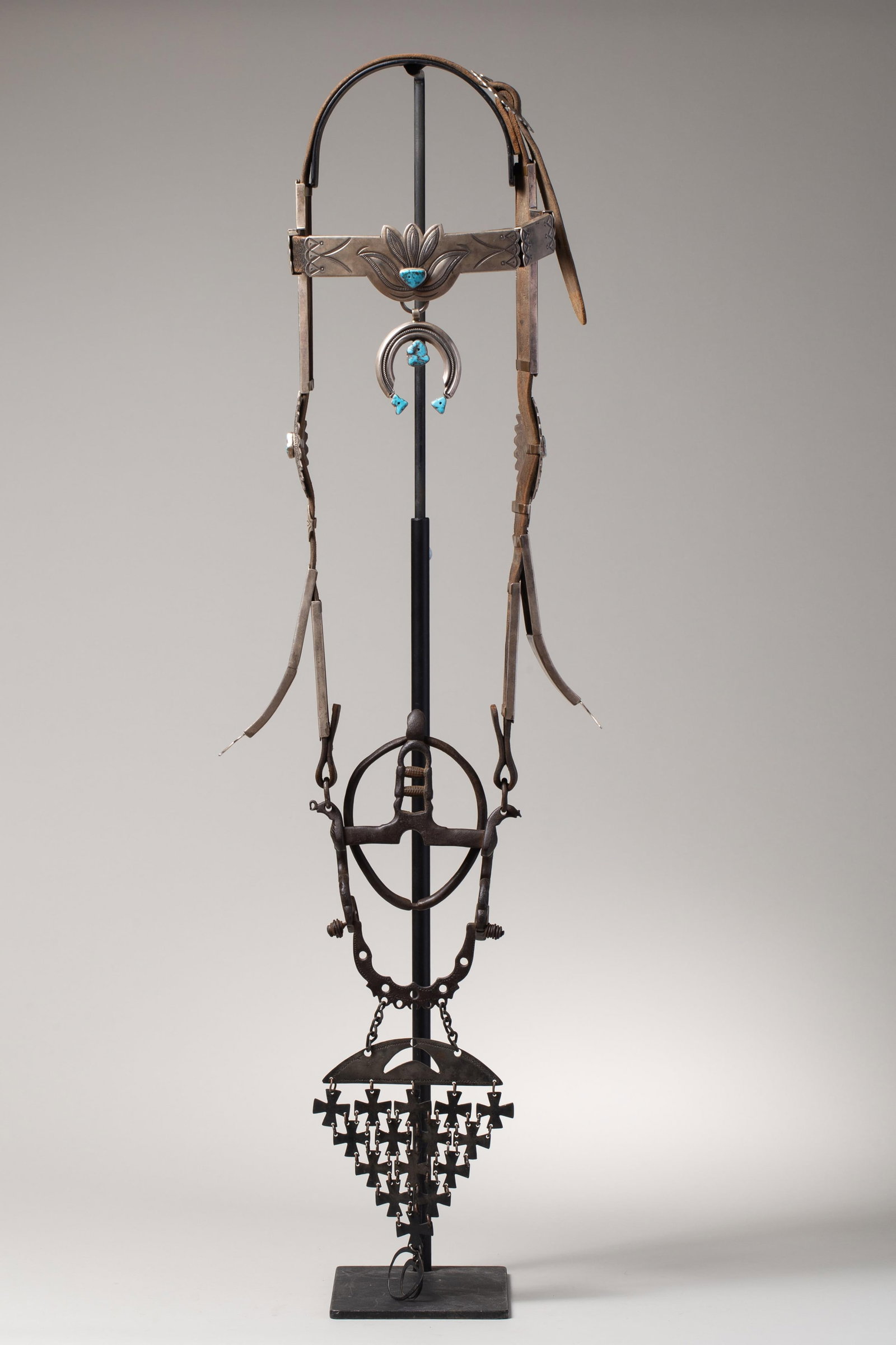 Navajo Silver and Turquoise Bridle with Fancy Bit (1 of 7)