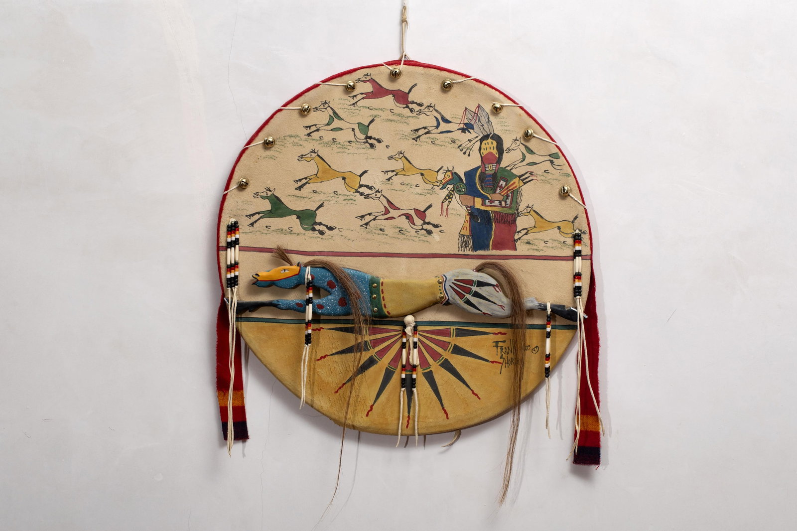 Frank Shortey, (1964 - 2007), Horse Effigy Painted Wall Hide, 2003 (1 of 2)