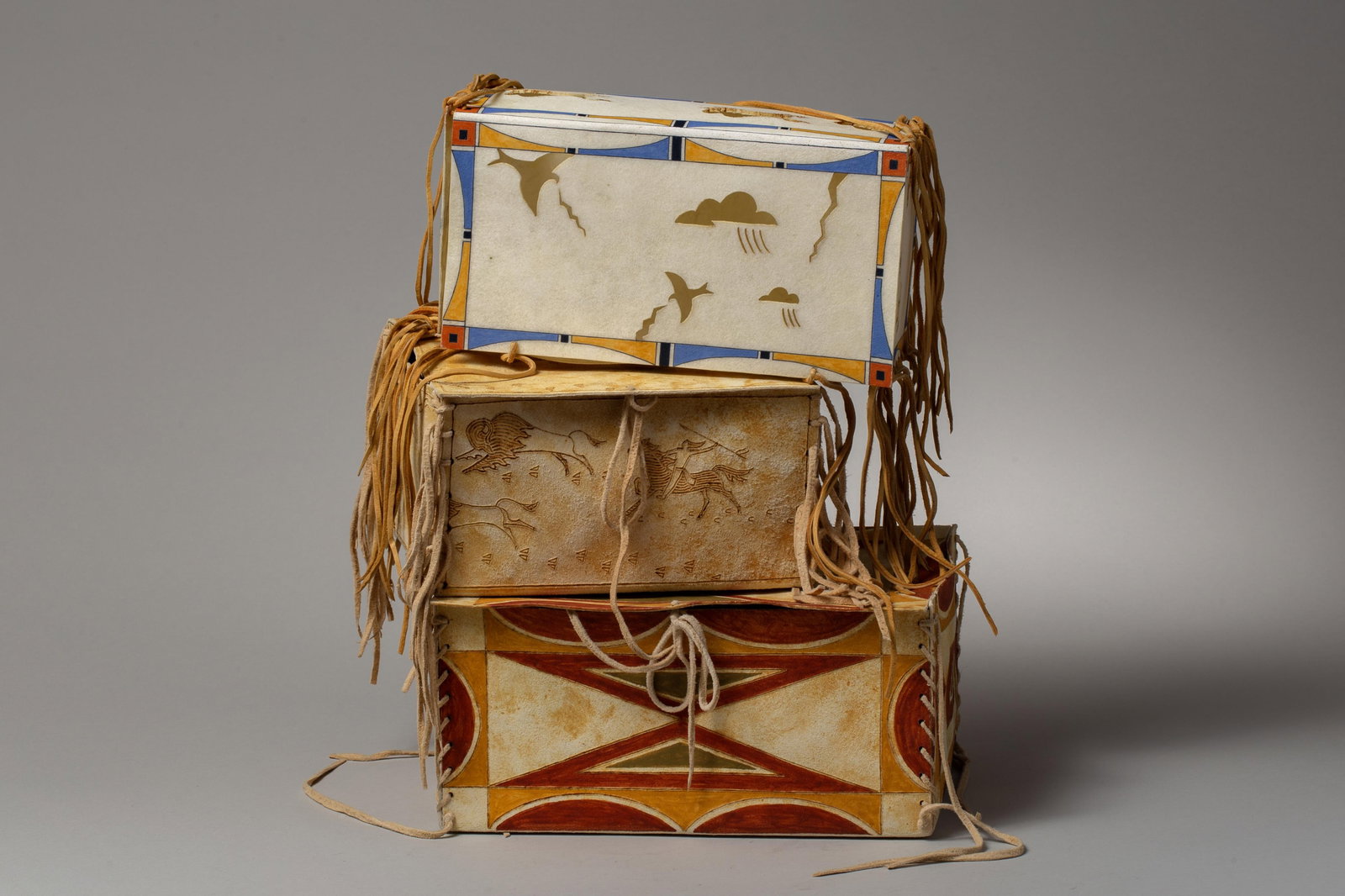 Sioux Parfleche Box Trio (1 of 4)