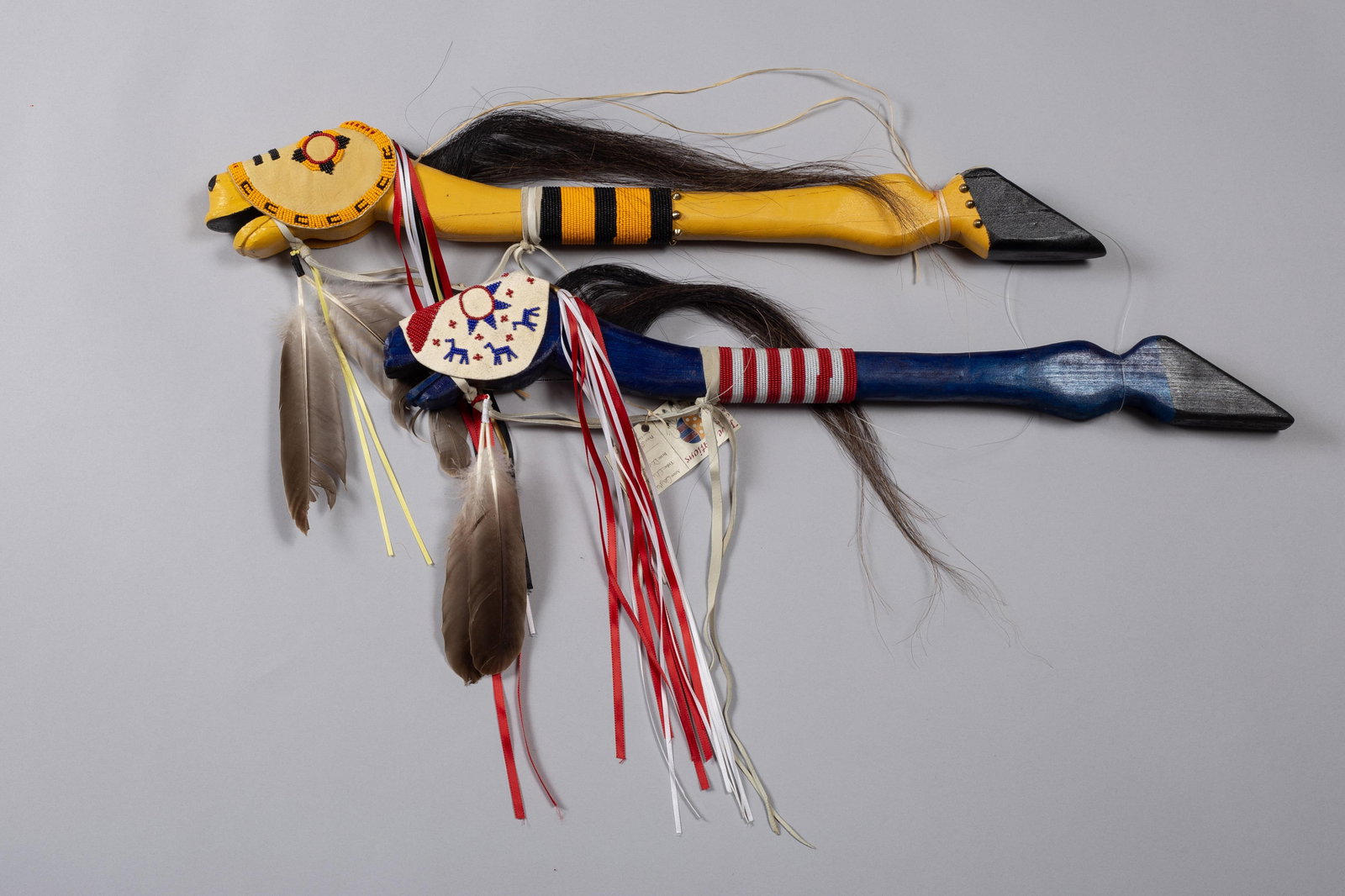 Clayton St. Claire (Chippewa), Pair of Horse Dance Sticks (1 of 3)