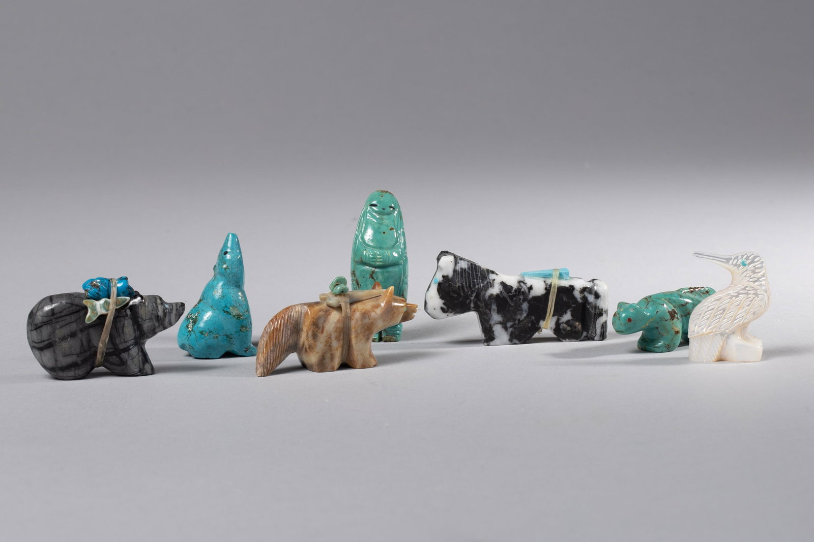 Zuni Group of Seven Zuni Fetishes by Known Makers (1 of 4)