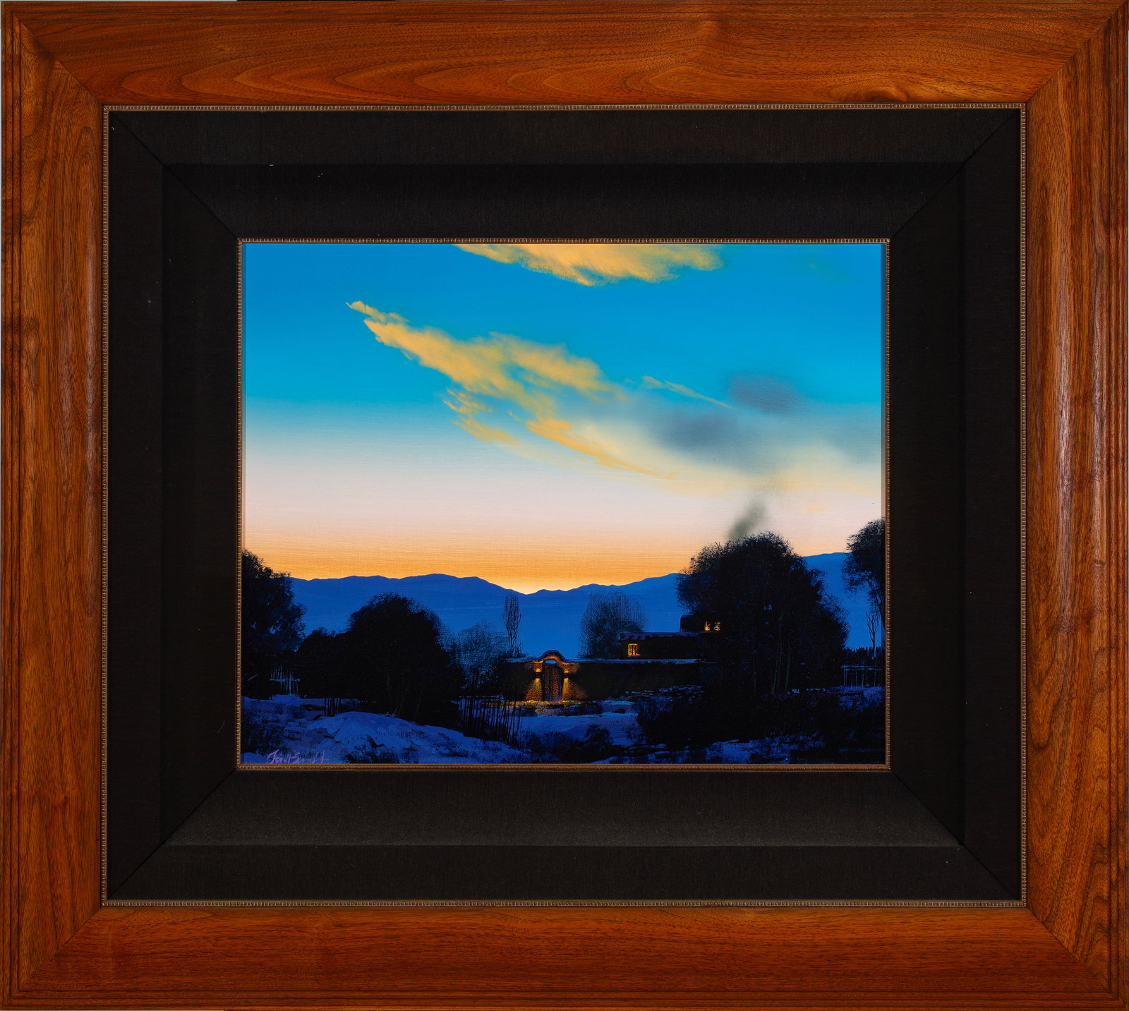 Dale Terbush, (b. 1948), The Peace of Twilight, oil on canvas: signed lower left: TerbushInscribed verso: The Peace of Twilight by Dale TerbushArtist Bio: American painter Dale Terbush is known for his dramatic and atmospheric interpretations of the American West