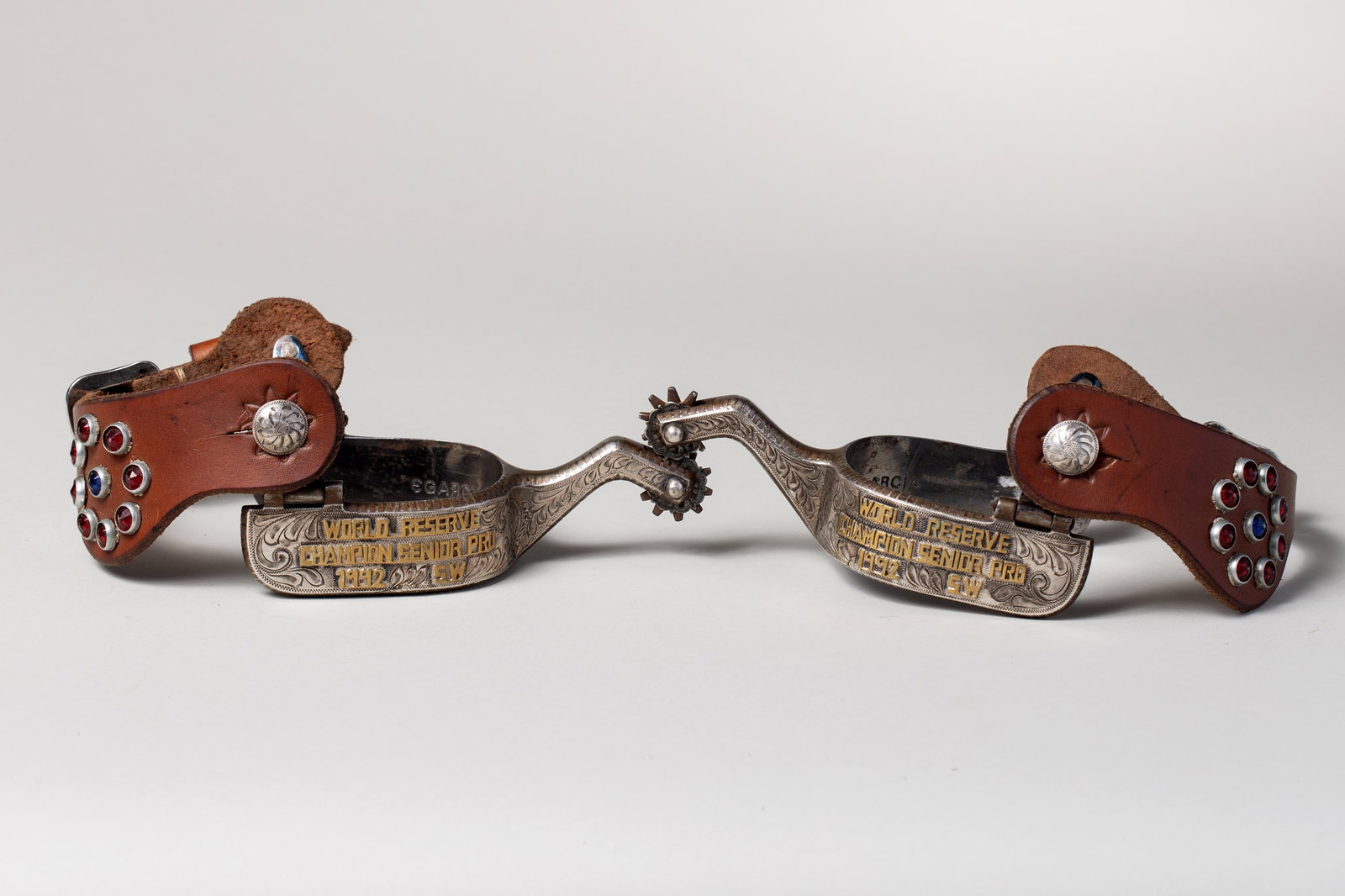 E. Garcia custom made "World Reserve Champion Senior Pro 1992 SW" Spurs (1 of 7)