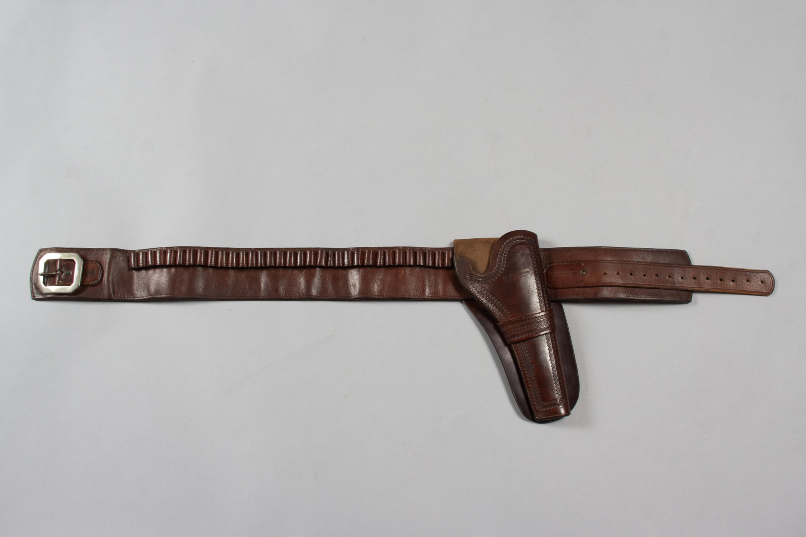 Rare J.S. Collins & Co, Cheyenne, WYO marked Holster and Cartridge/Money Belt (1 of 5)