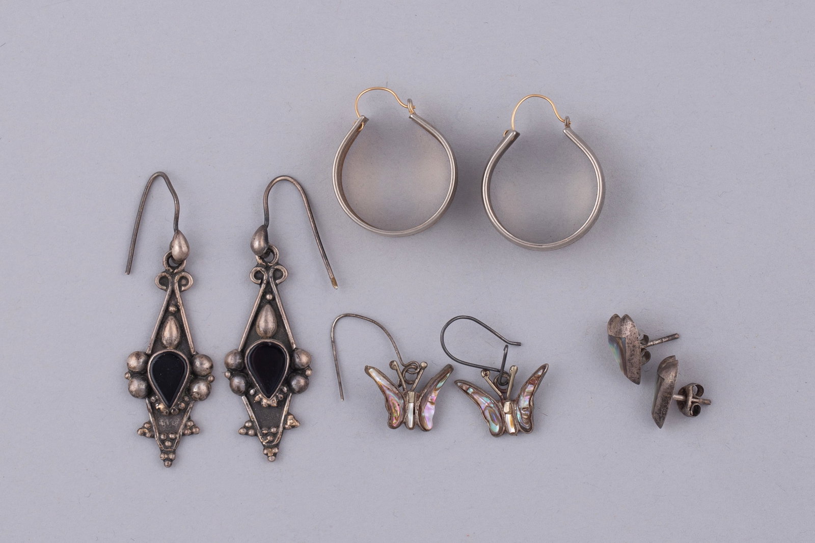 Four Pairs of Sterling Silver & Southwest-Style Earrings (1 of 2)