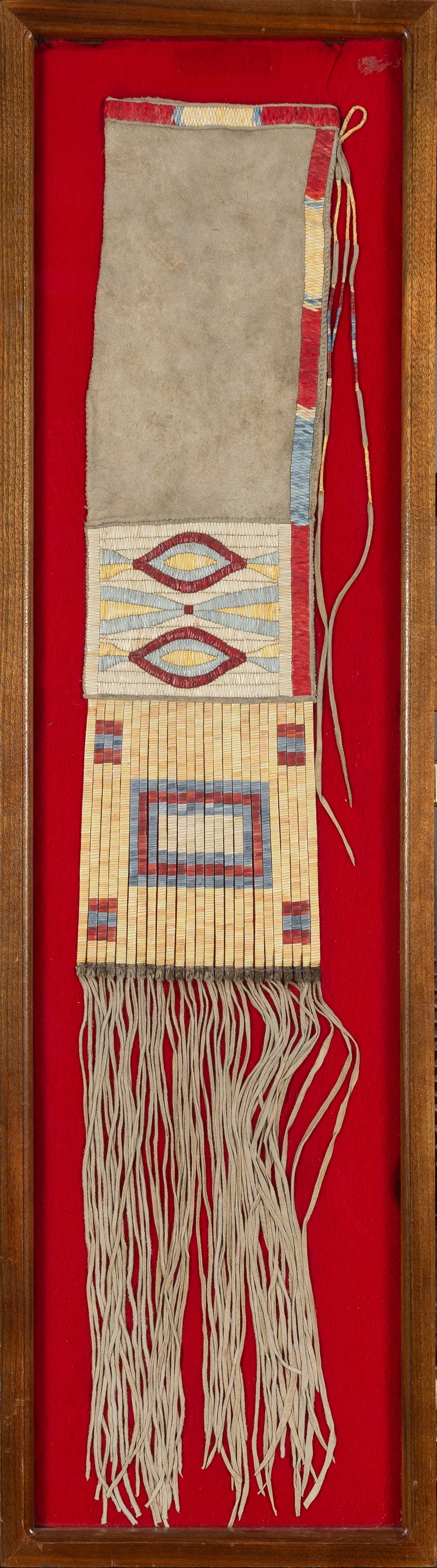 Vintage Northern Plains-Style Quilled and Beaded Hide Pipe Bag (1 of 1)