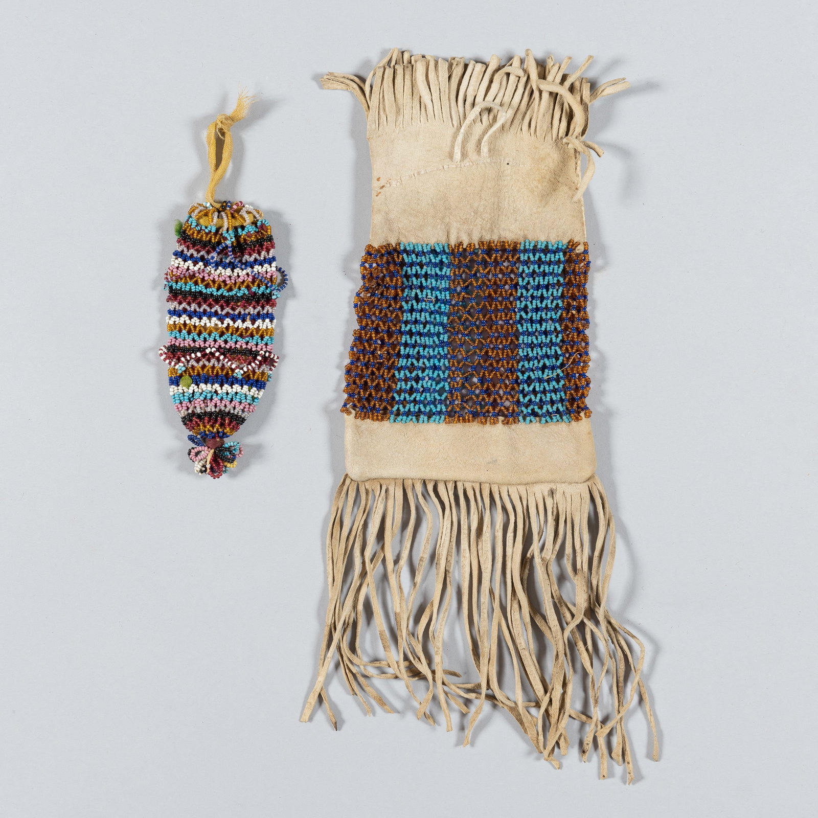 Two Pit River Hide Pouches (1 of 2)