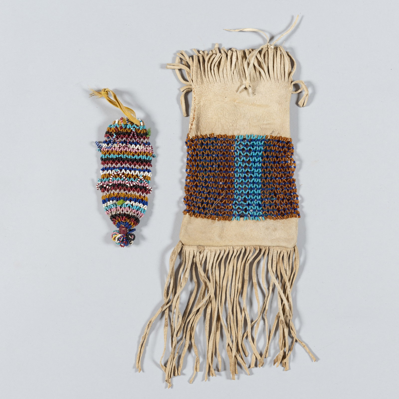 Two Pit River Hide Pouches - 2