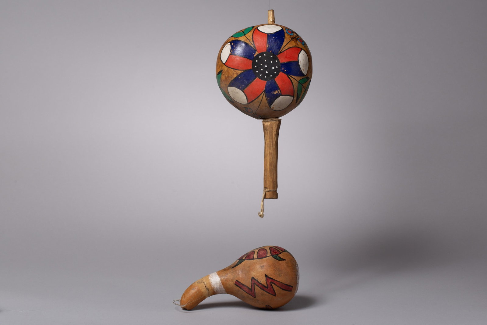 Pair of Pueblo Pictorial Gourd Rattles (1 of 4)