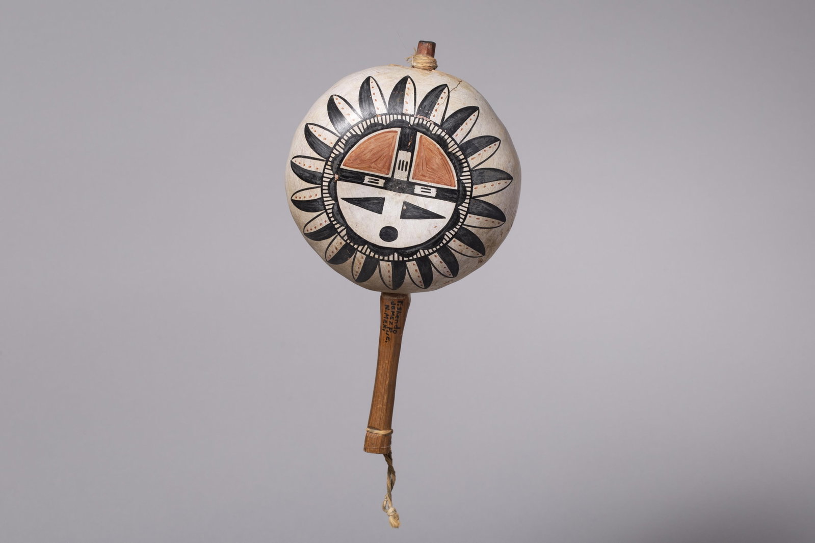 Jemez Painted Gourd Dance RattleFermin Shendo (Jemez Pueblo, b. 1957) (1 of 5)