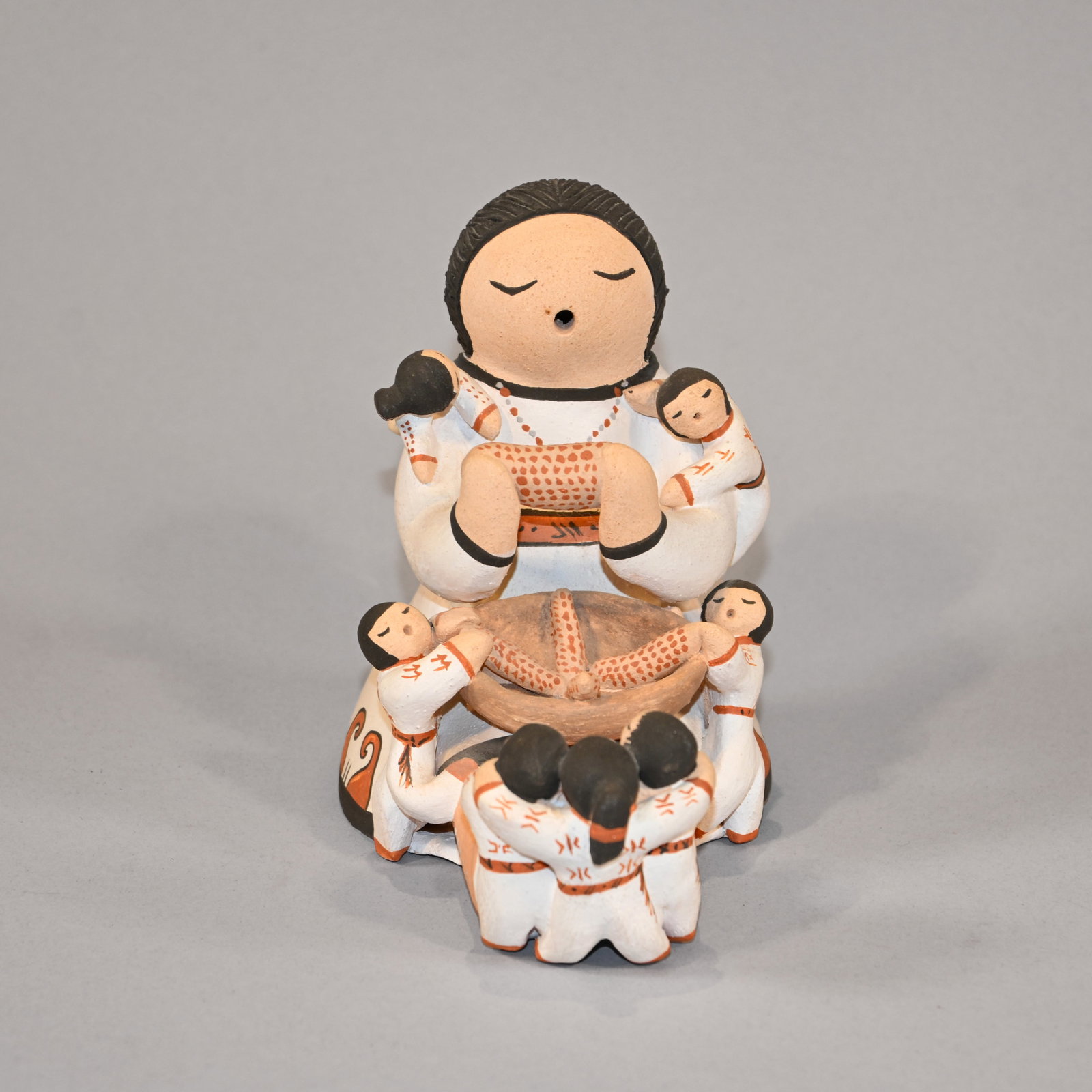 Robin Teller (Isleta Pueblo), Native American Storyteller Figurine (1 of 6)