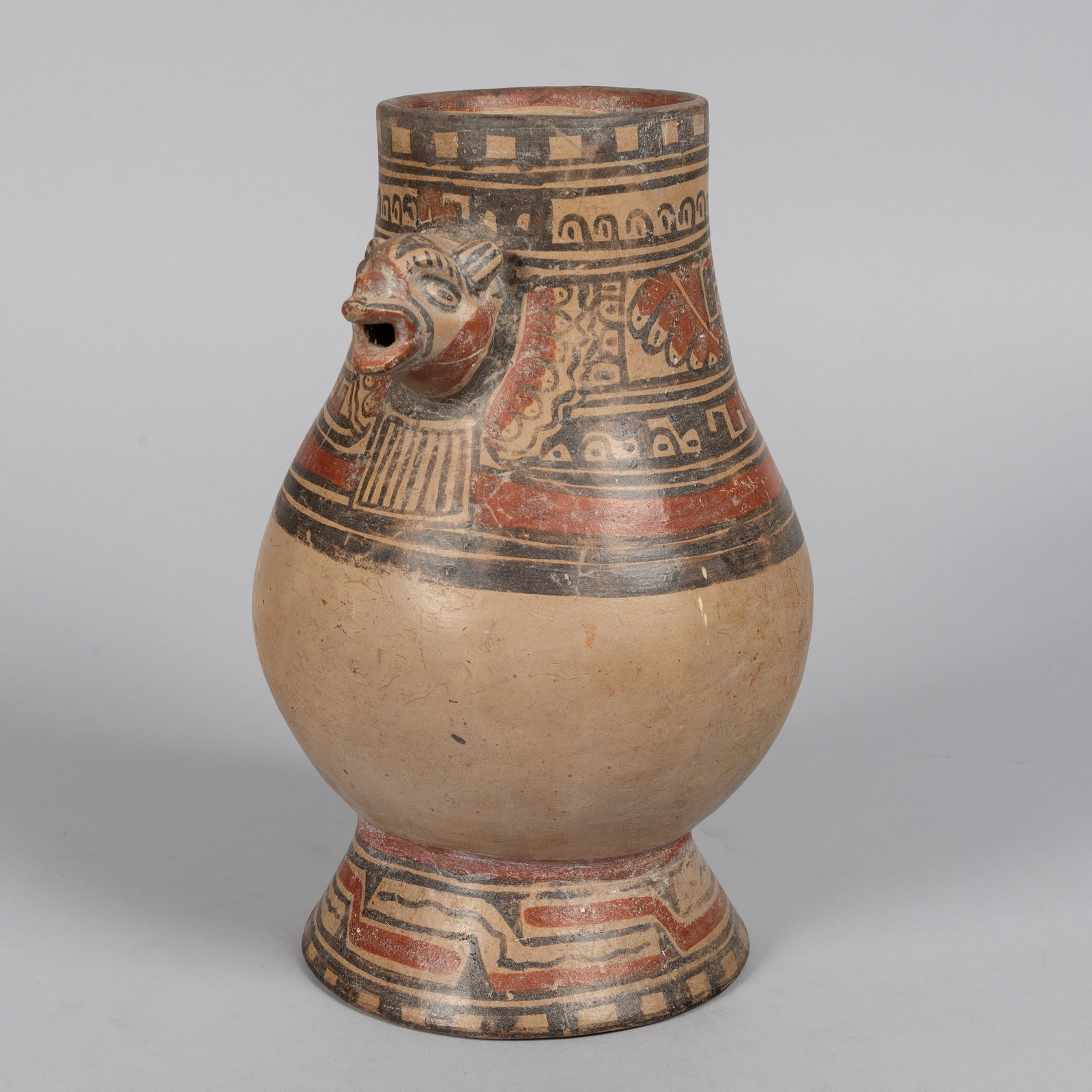 Costa Rican Pottery Jaguar Vessel, Ca 800-1500 A.D. (1 of 4)