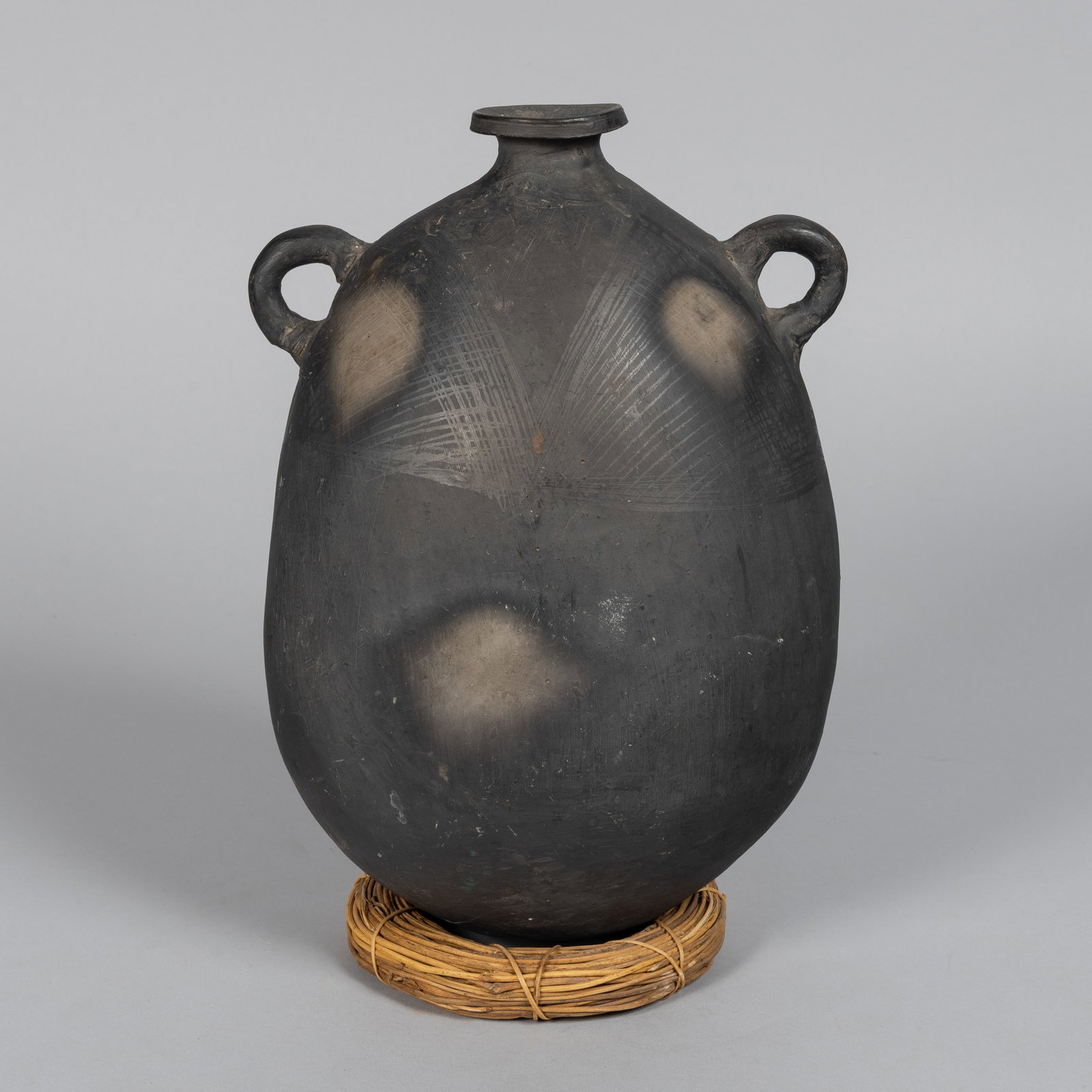Andean Blackware Ceramic Canteen Flask (1 of 4)