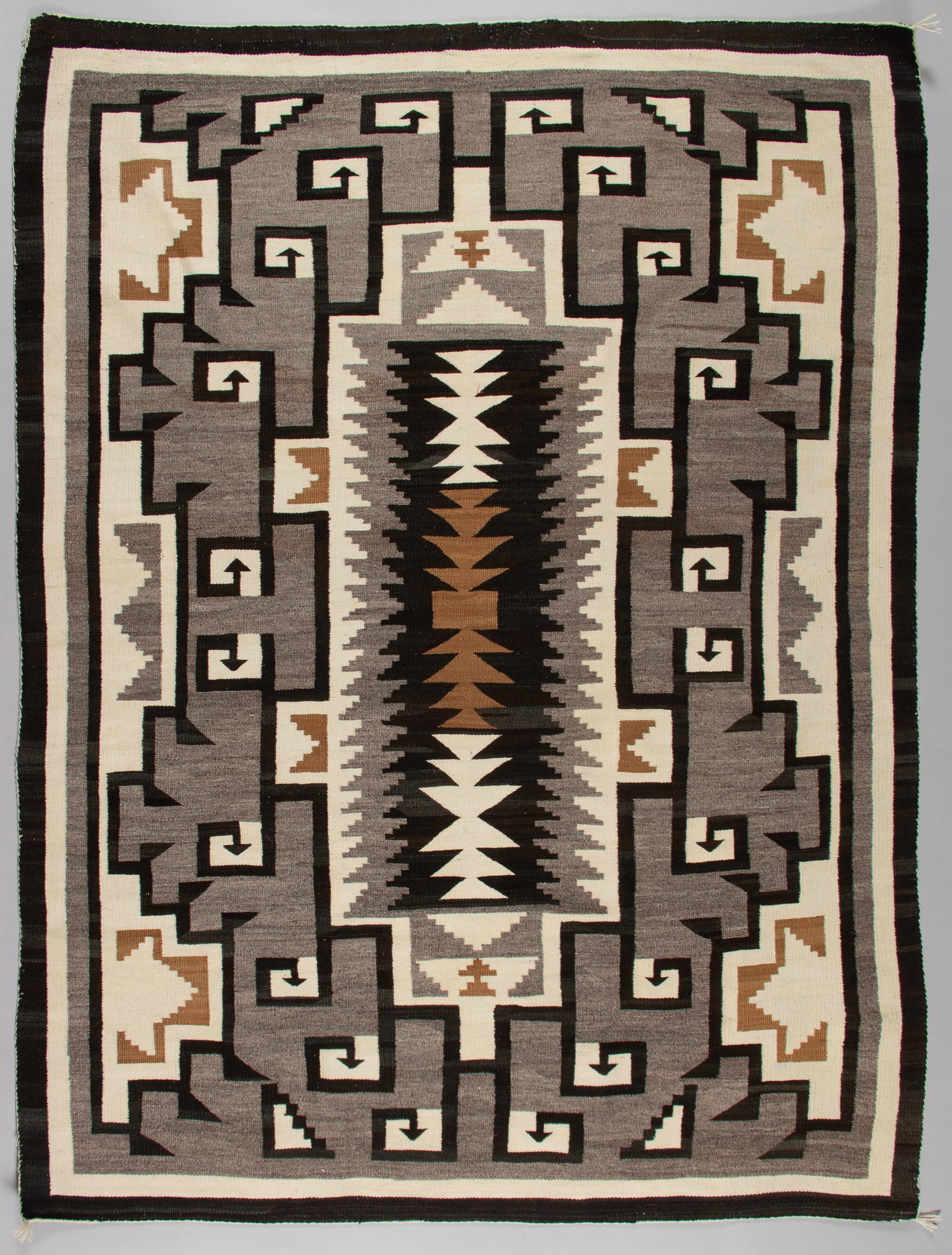 Vintage Navajo Toadalena / Two Grey Hills Rug, Ca. 1950s (1 of 3)