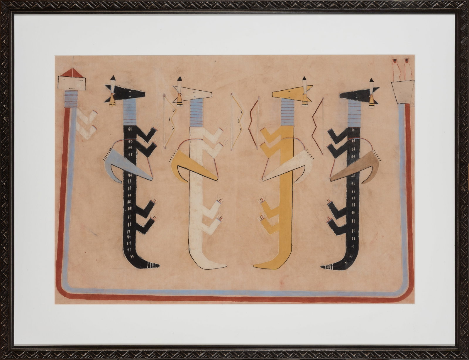 Large Framed Navajo Memory Aid by Roger Haatali (1 of 2)