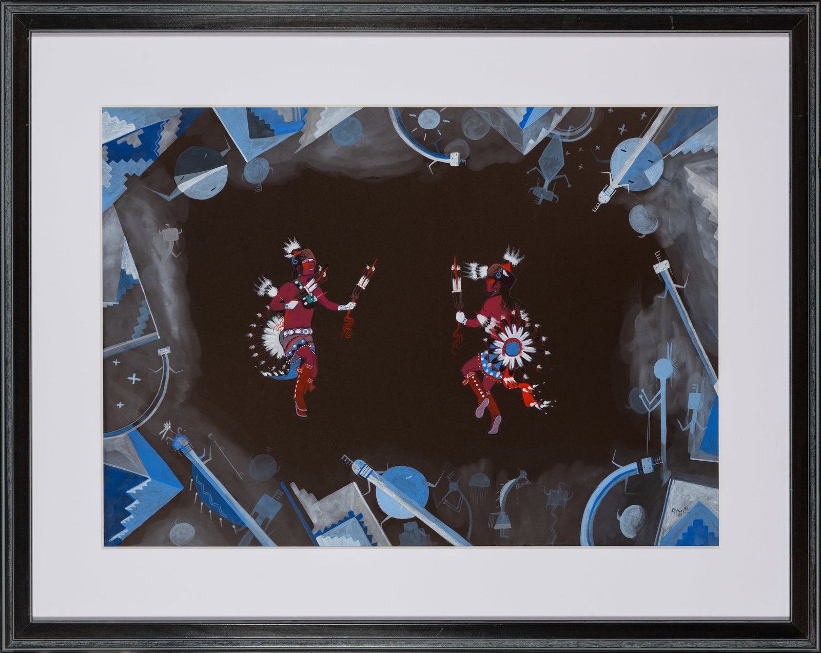 Beatien (Little No Shirt) Yazz (1929-2012), Untitled (Dancers), 1987 (1 of 2)