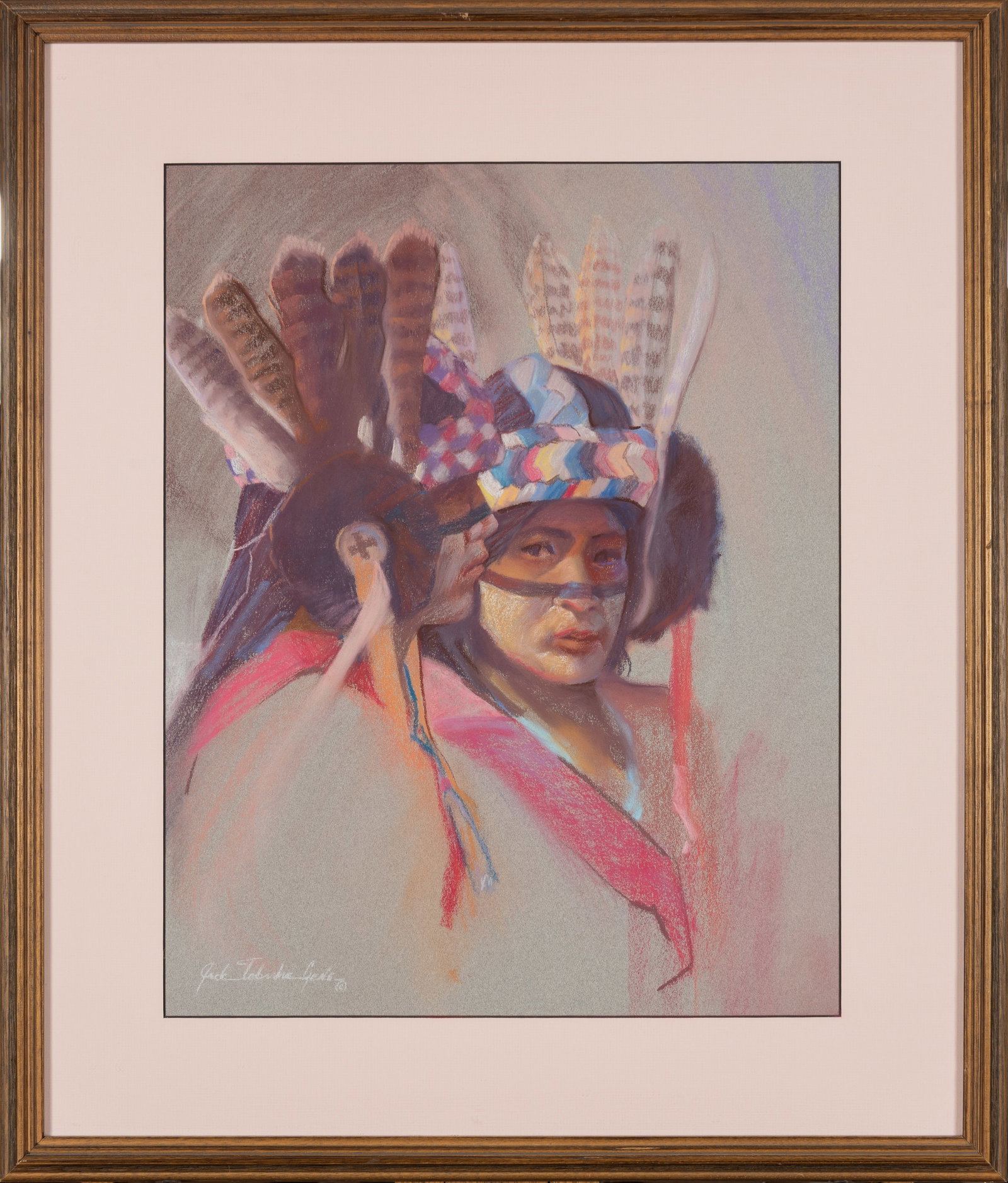 Jack To'baahe Gene (1953-2016), Untitled (Two Figures in Headdresses) (1 of 2)