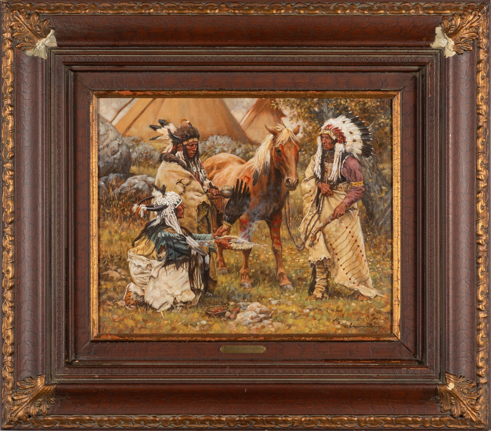 Steven Lang (b. 1960), Honoring the Chiefs' War Pony (1 of 2)