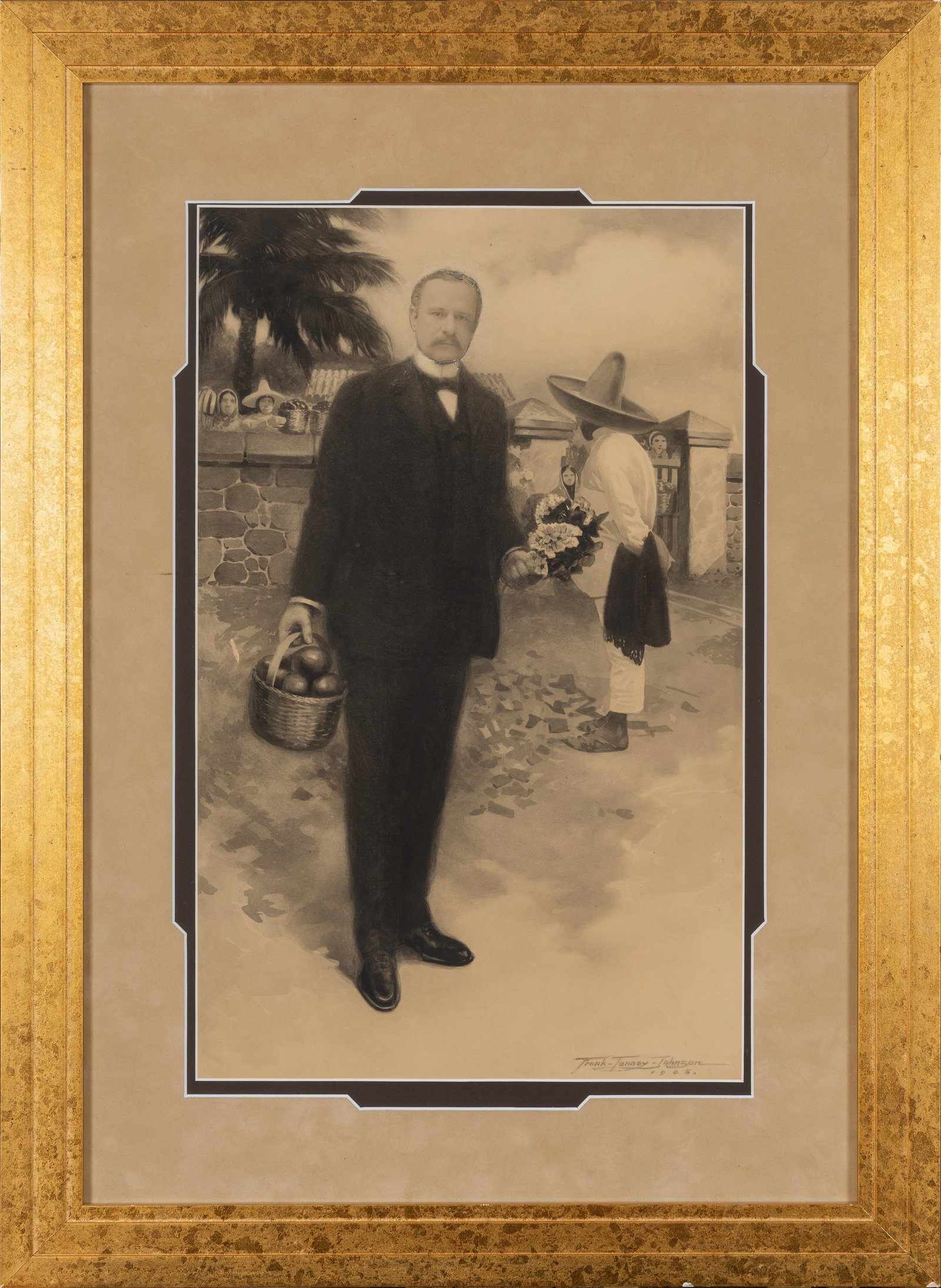 Frank Tenney Johnson (1874-1939), The President of Mexico, 1905: Signed and dated 1905 lower rightBefore achieving master status as one of the preeminent painters of the American West and pioneering the "Johnson Night Method," Frank Tenney Johnson built his foundat