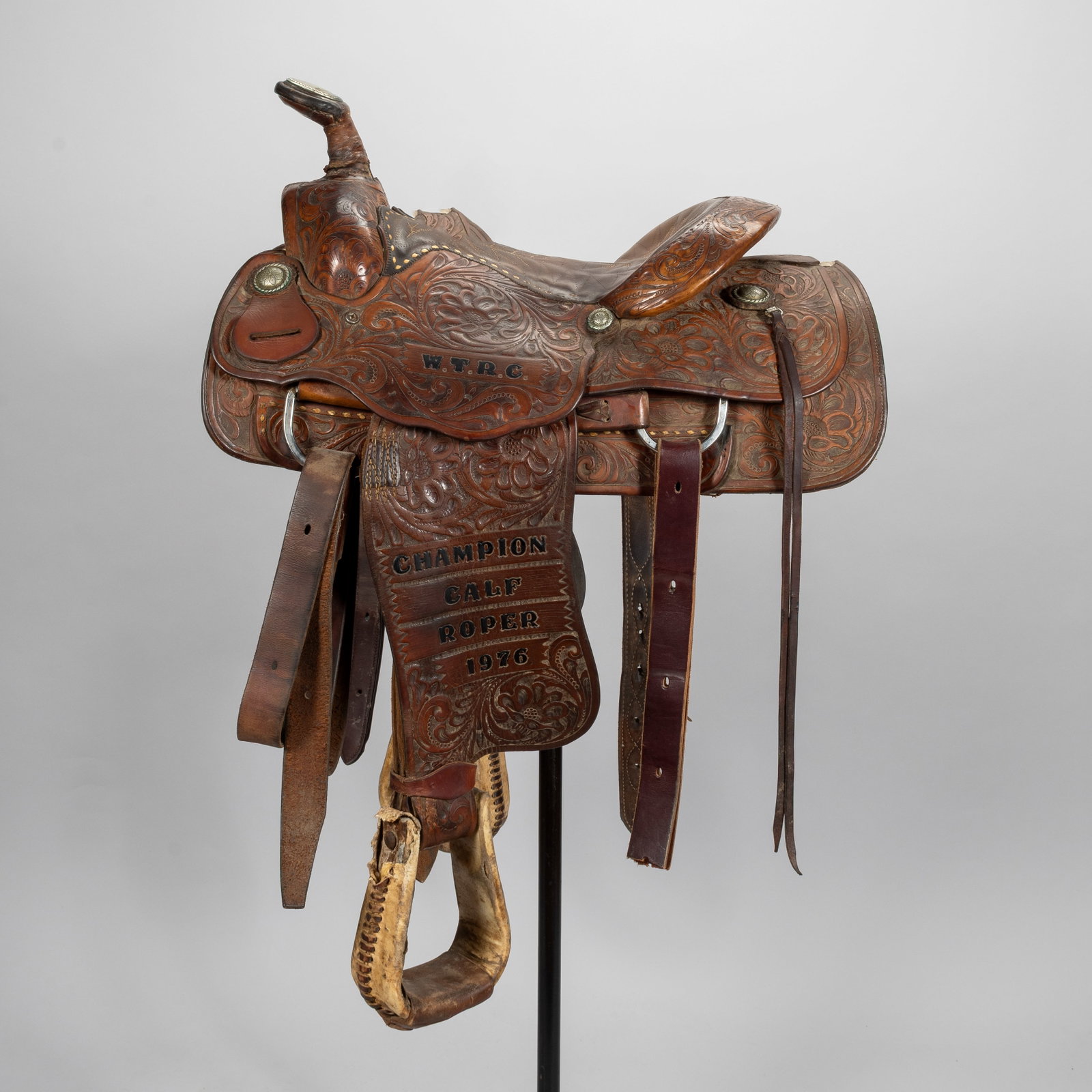 1976 W.T.R.C. Champion Calf Roping Trophy Saddle (1 of 6)