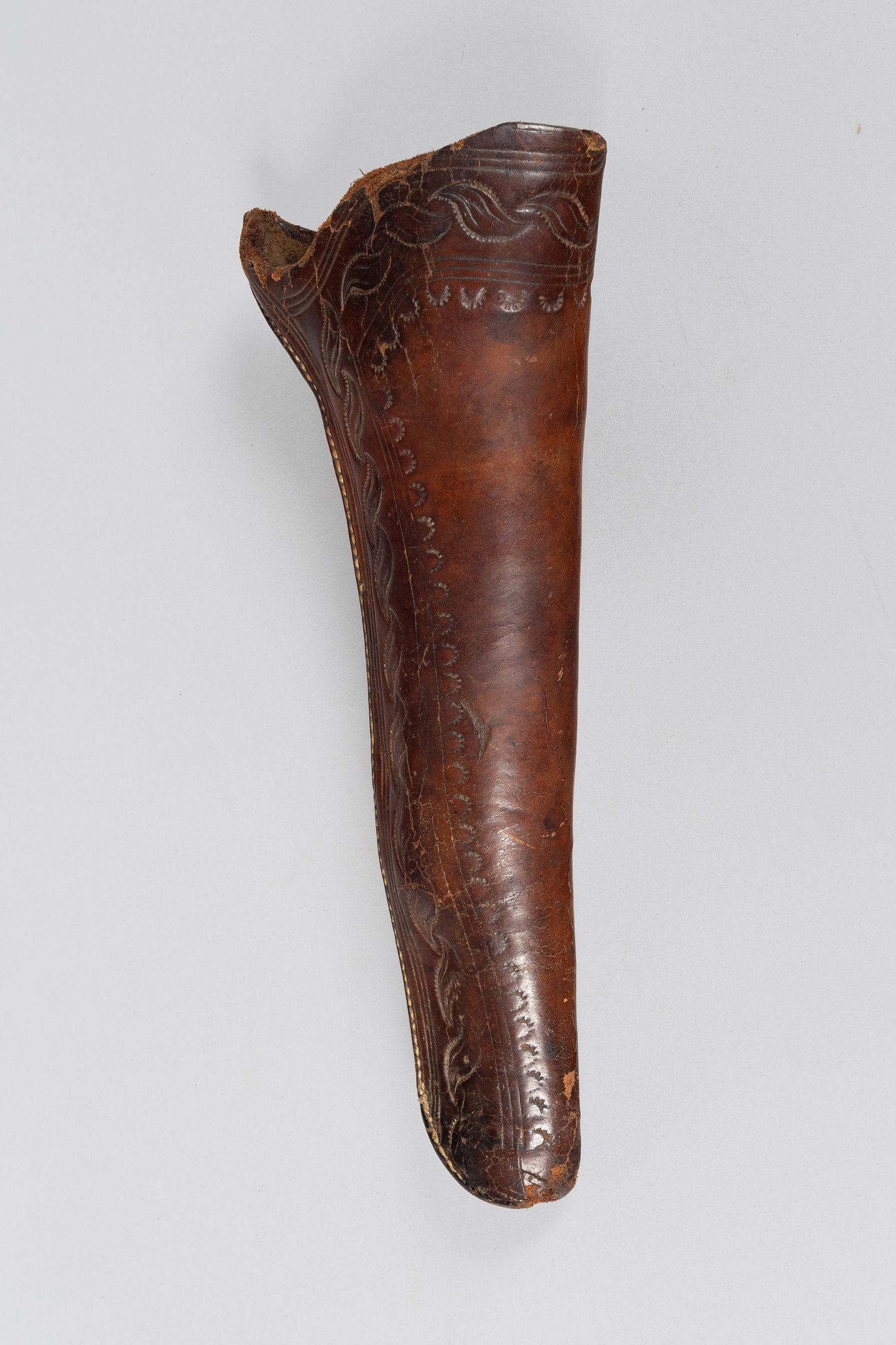 Rare Ernest Goettlich Miles City, MT Tooled Leather Holster (1 of 4)