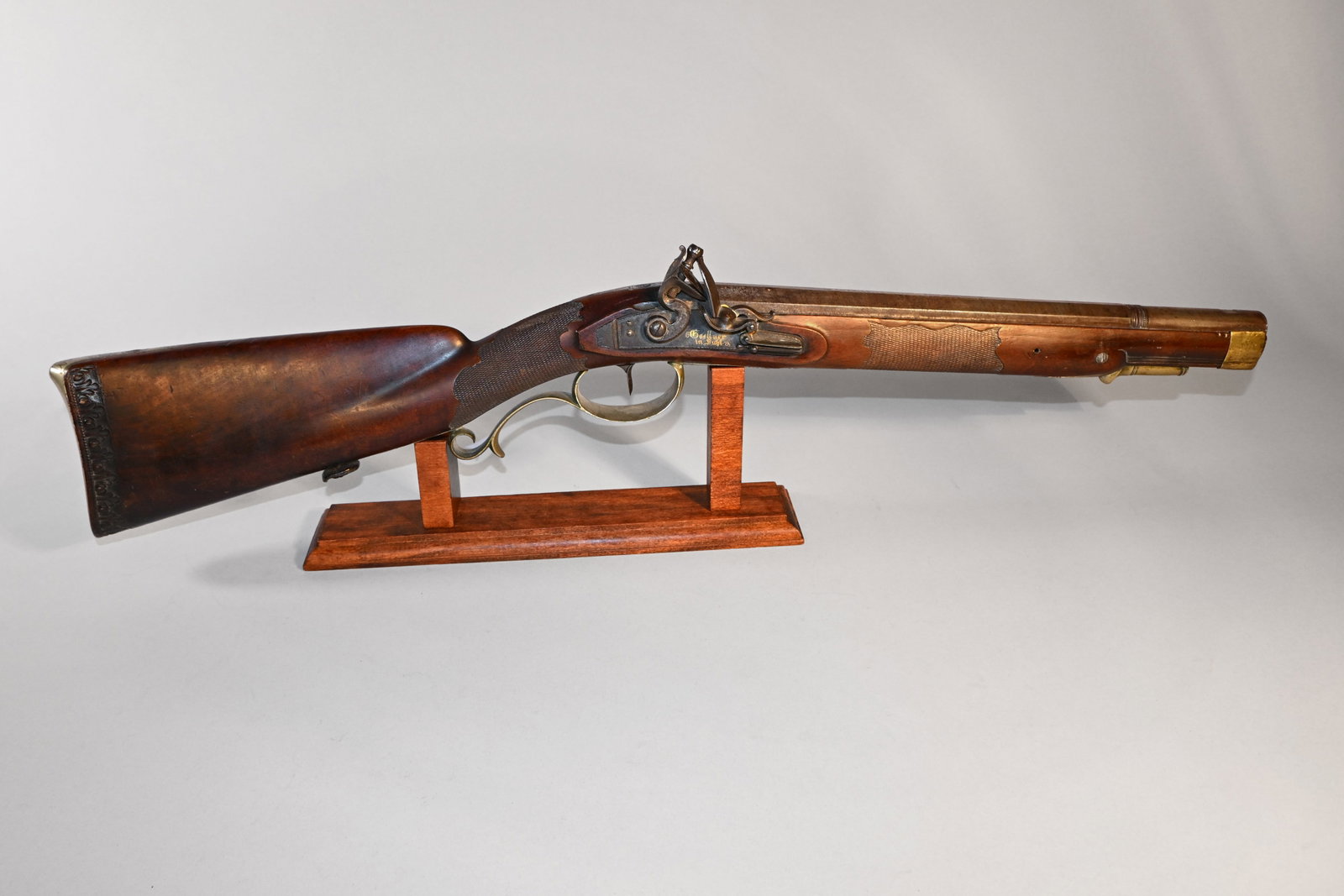 German Flintlock Boar Gun - Shortened "Canoe Gun" Configuration, c. 1830 (1 of 5)