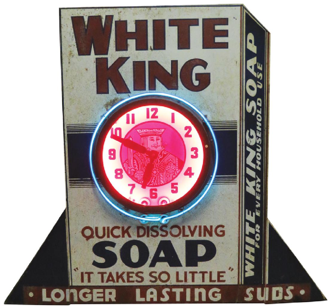 White King Soap Sidewalk Clock Sign