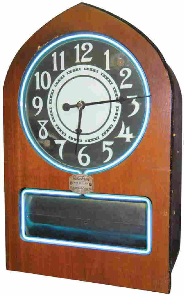 Telechron Motored Neon Ad Clock