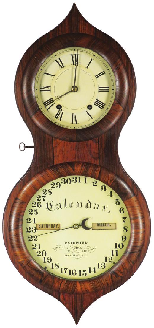 1862 Seth Thomas Office Calendar Wall Clock