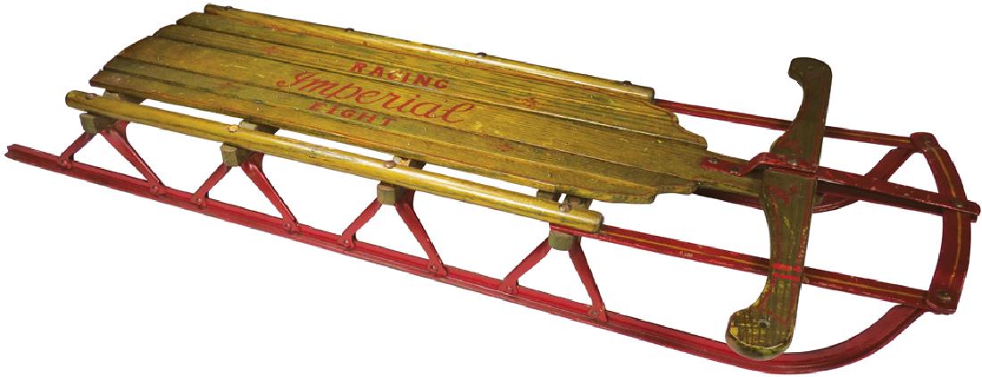 Rare Racing Imperial 8 Childs Snow Display Sled: Racing Imperial Eight Childs Snow Display SleD Only 27 inches lonG
