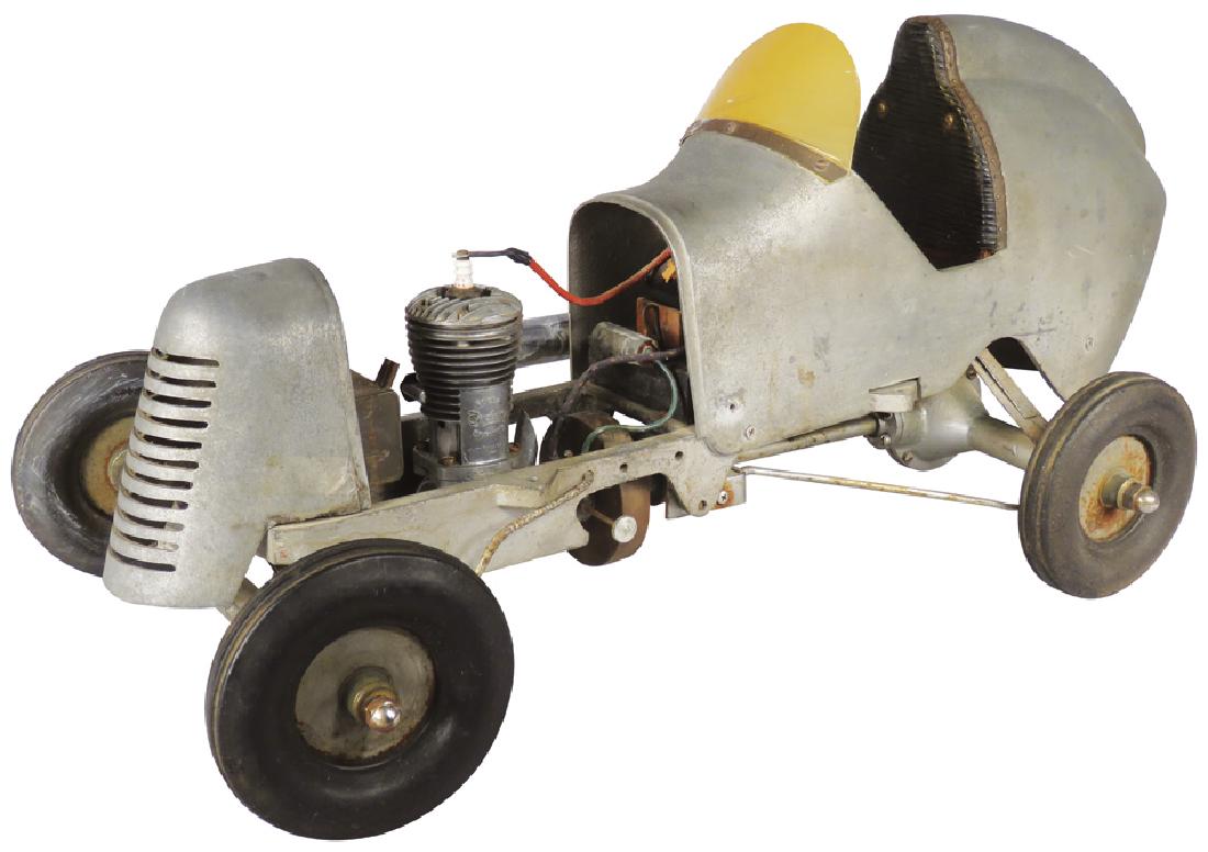 Miniature Tethered Gas Powered Race Car: Miniature tethered gas powered race car. 20 inches lonG